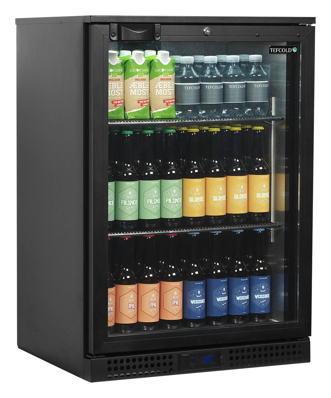 Arrière-bar professionnelle 1 porte vitrée 115 L positive - BA16H - Tefcold en cuisine professionnelle