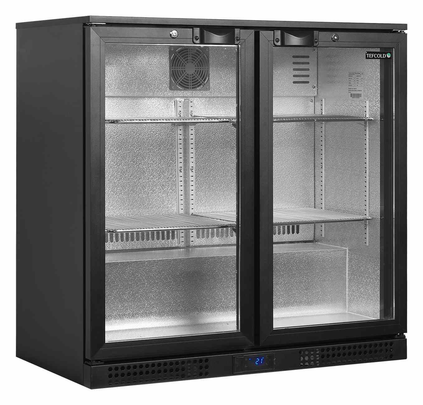 Arrière-bar professionnelle 2 portes vitrées 188 litres positive - BA21H - Tefcold