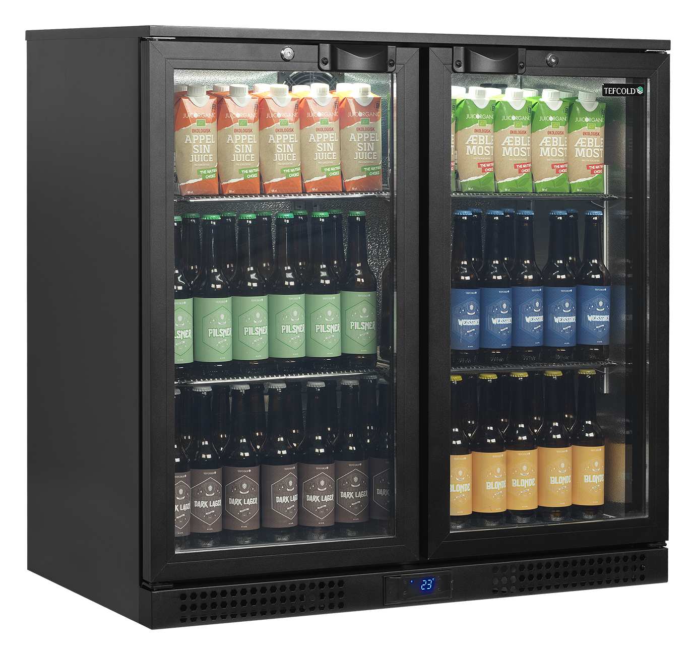 Arrière-bar professionnelle 2 portes vitrées 182 litres positive - BA26H - Tefcold en cuisine professionnelle