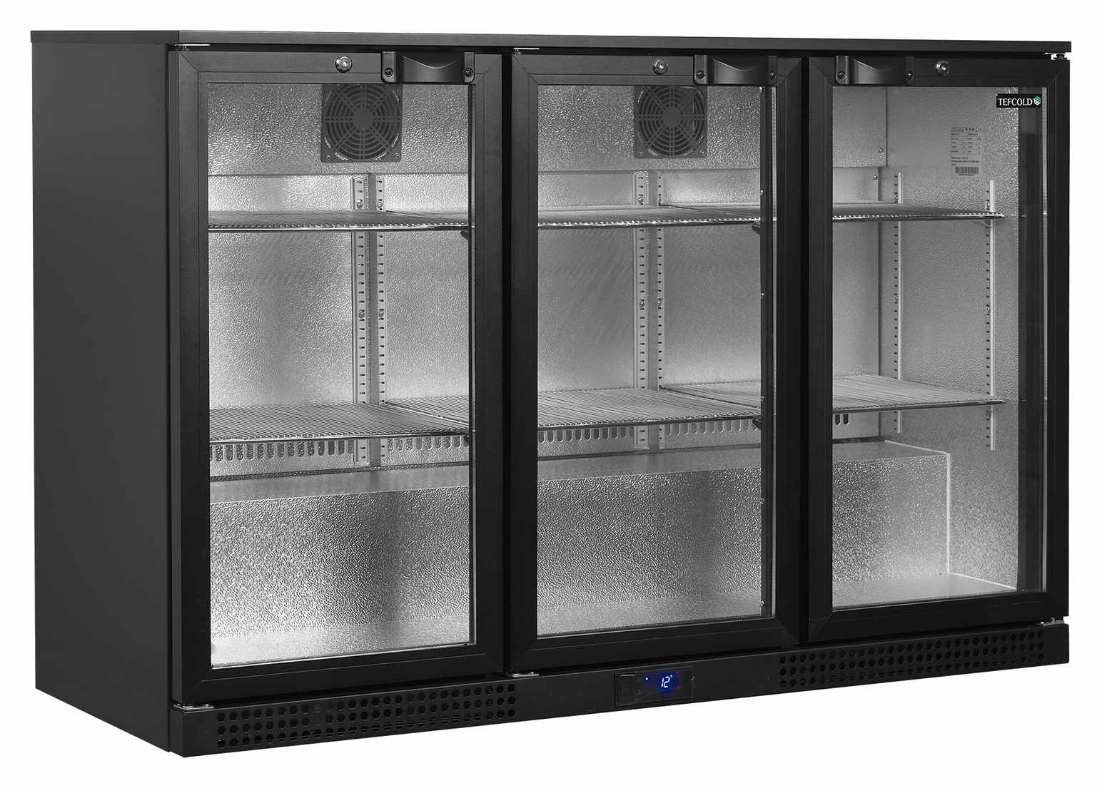Arrière-bar professionnelle 3 portes vitrées capacité 288 L positive - BA31H - Tefcold