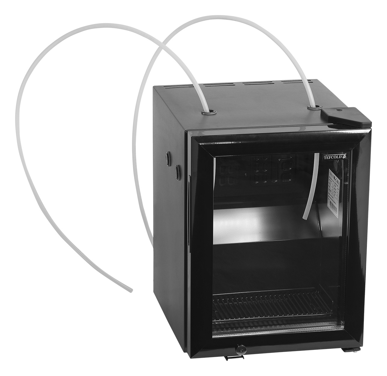 Réfrigérateur professionnel à lait noir 1 porte vitrée positif 20 litres - BC30 MC - Tefcold