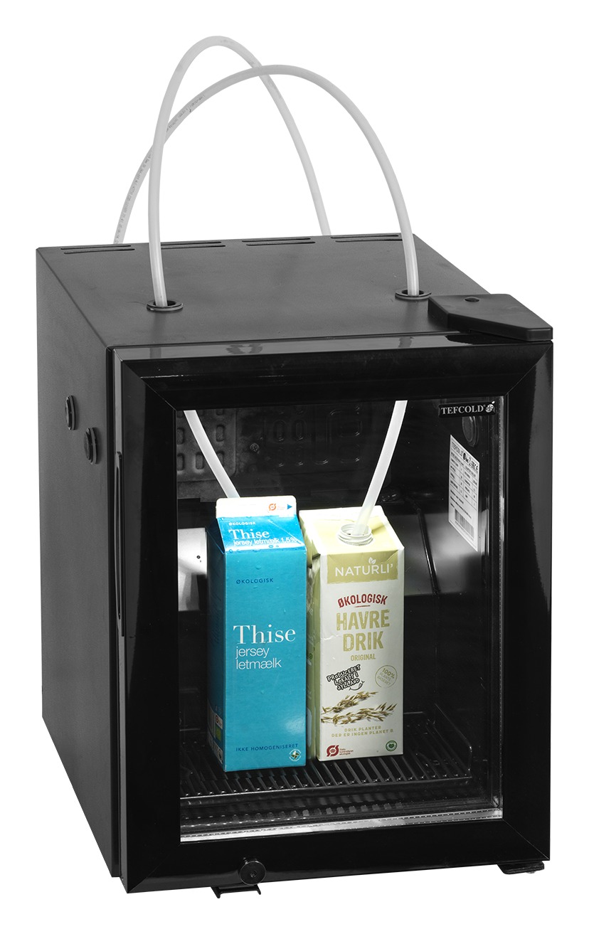 Réfrigérateur professionnel à lait noir 1 porte vitrée positif 20 litres - BC30 MC - Tefcold en cuisine professionnelle