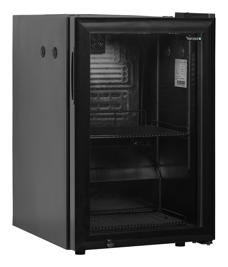 Réfrigérateur professionnel à lait pour machines à café noir 1 porte vitrée positif 58 l - BC60 MC - Tefcold