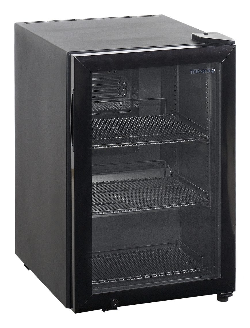 Équipement professionnel noir 1 porte vitrée positif - BC60 - Tefcold