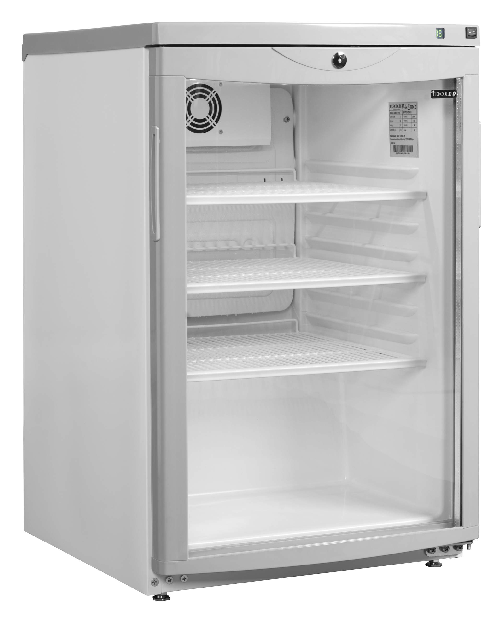 Vitrine réfrigérée professionnelle 1 porte vitrée Blanche 85 l - BC85 w/Fan - Tefcold