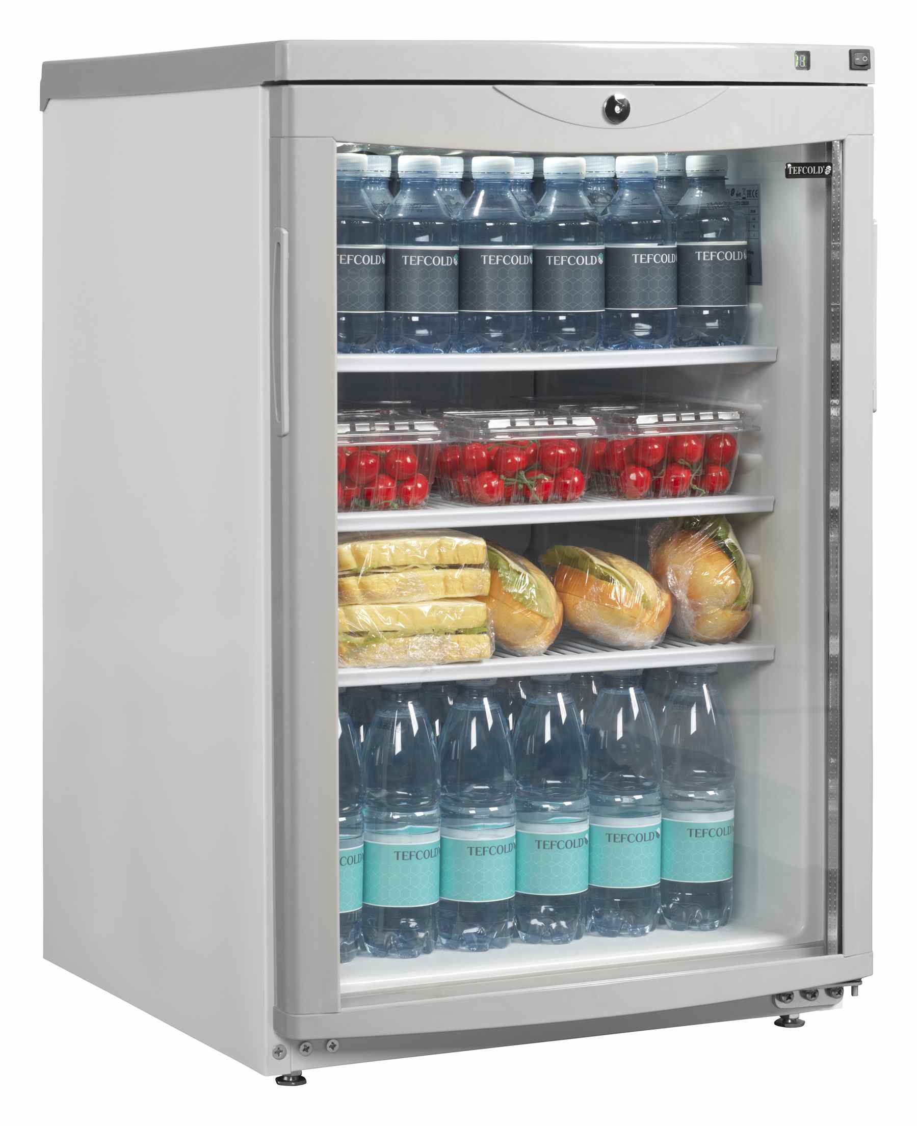 Vitrine réfrigérée professionnelle 1 porte vitrée Blanche 85 l - BC85 w/Fan - Tefcold en cuisine professionnelle