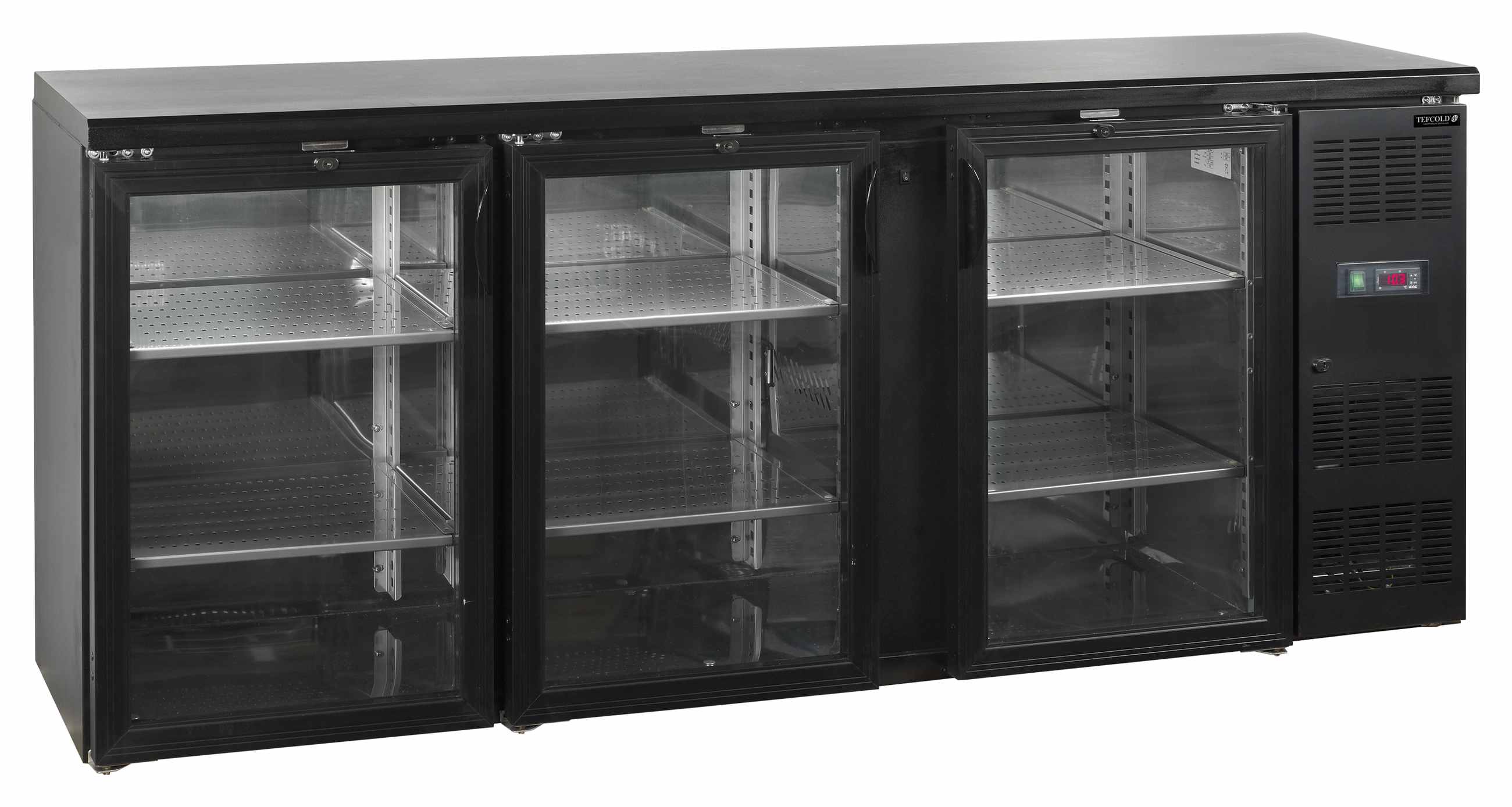 Arrière-bar professionnelle 3 portes vitrées 442 L positive - CBC310G - Tefcold