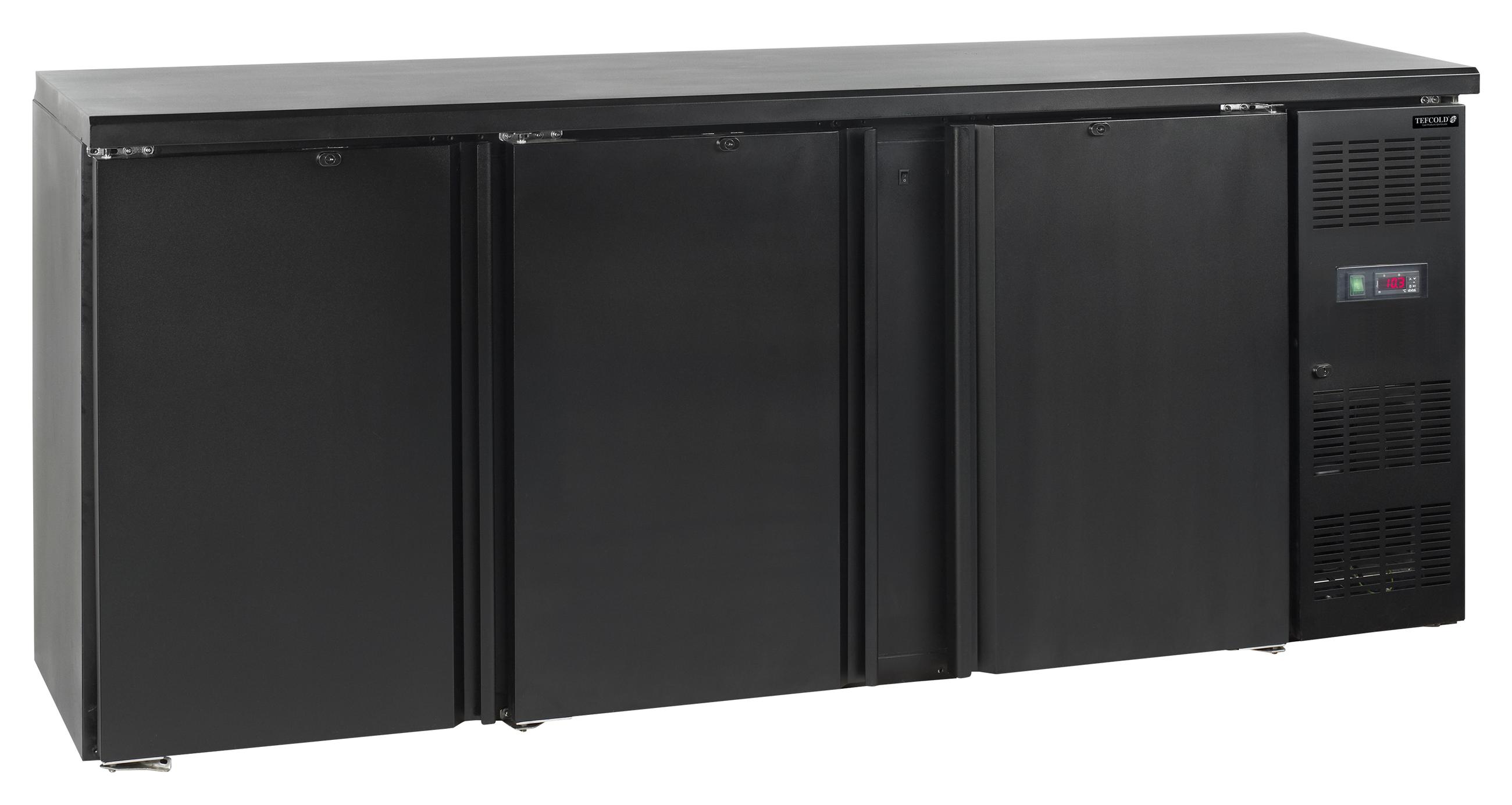 Arrière-bar professionnelle 3 portes pleines capacité 442 litres positive - CBC310 - Tefcold