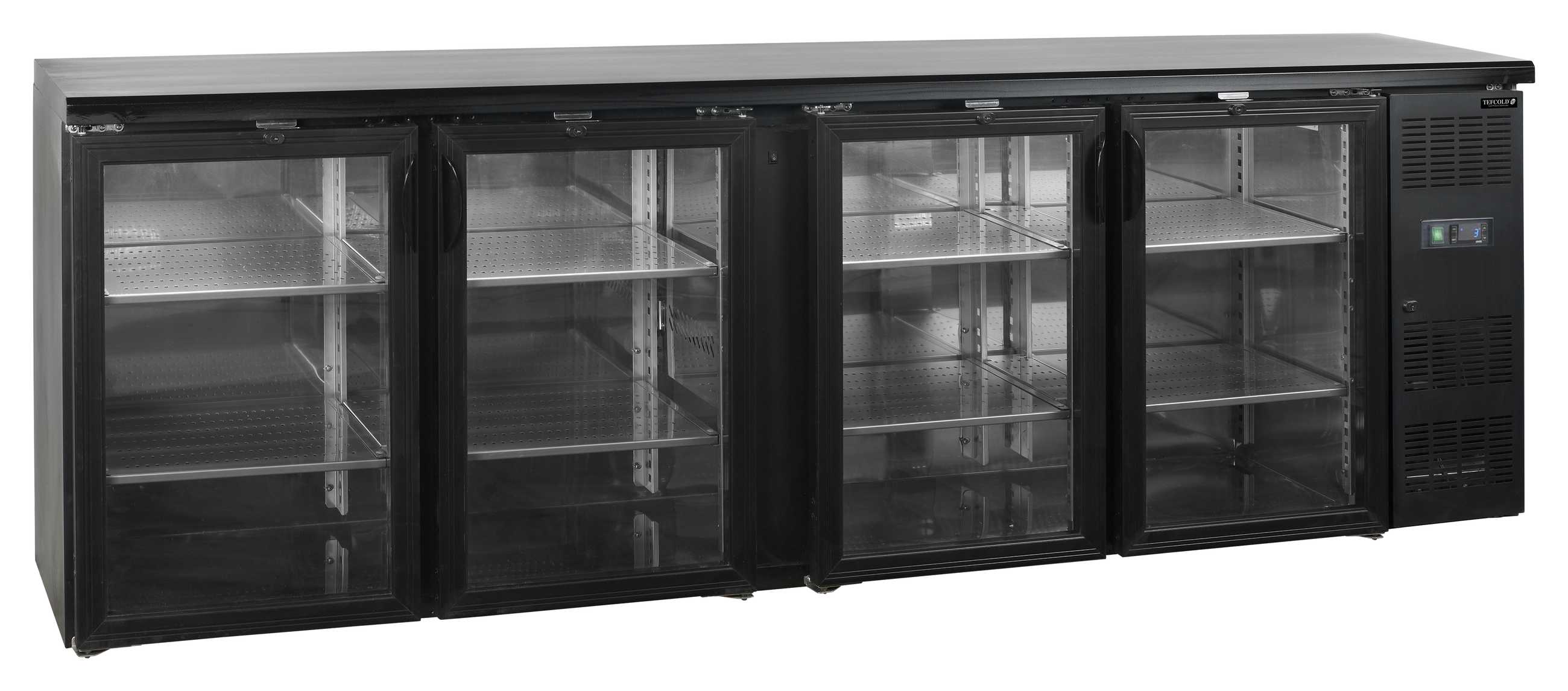 Arrière-bar professionnelle 4 portes vitrées 605 litres positive - CBC410G - Tefcold