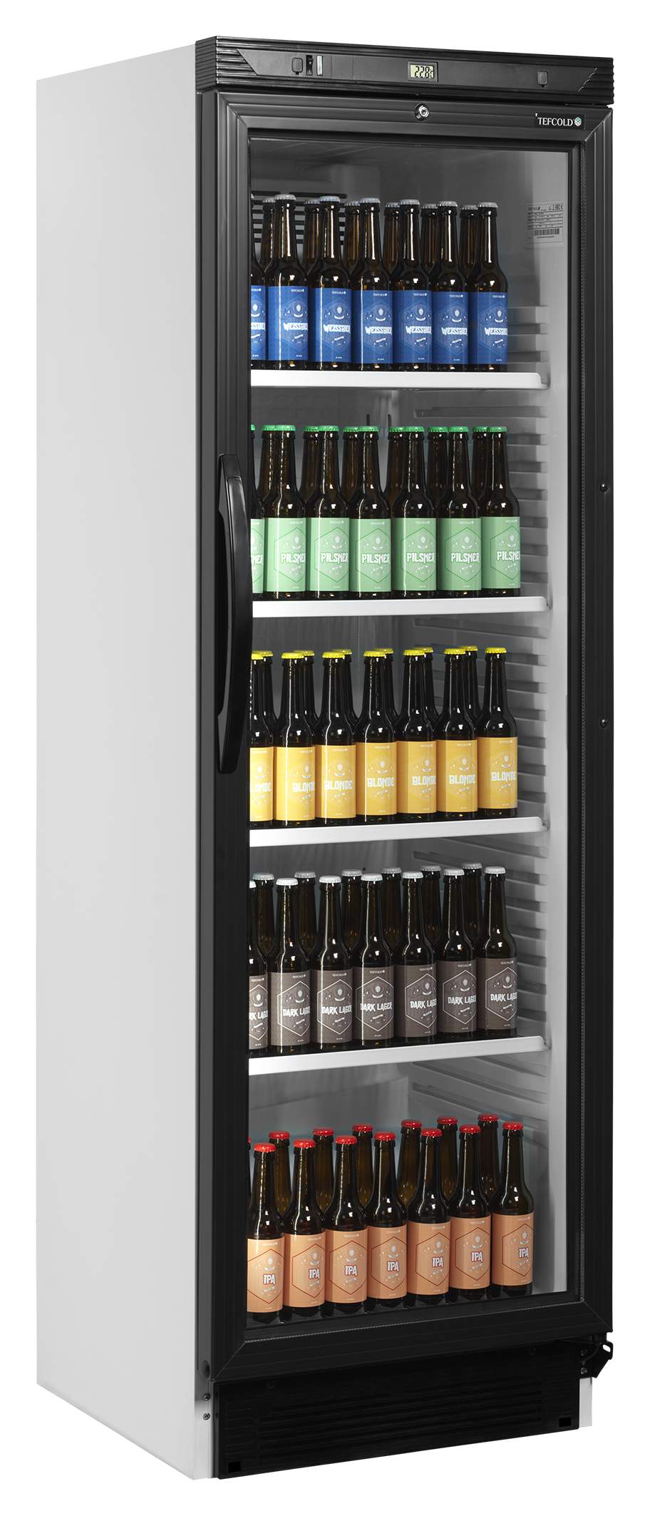 Réfrigérateur professionnel à boissons 1 porte vitrée Blanc positif - CEV425 1 LED - Tefcold en cuisine professionnelle