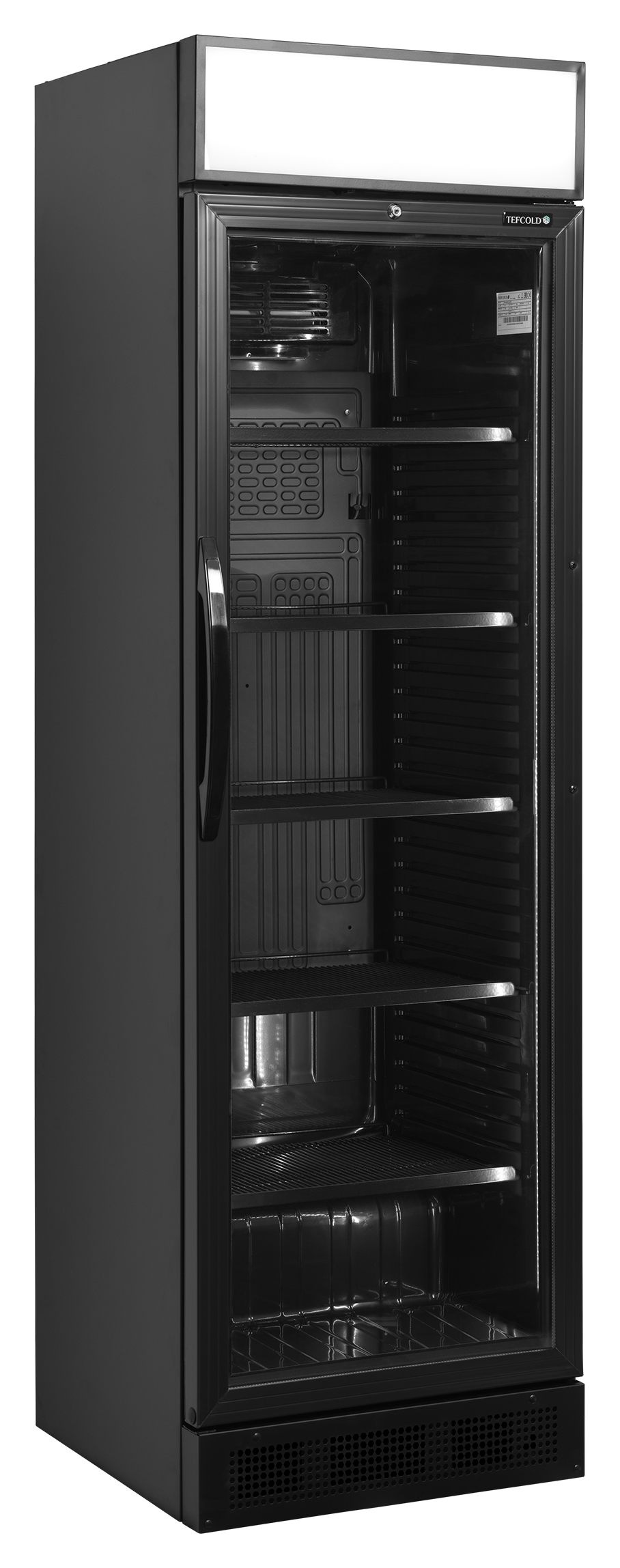 Réfrigérateur professionnel à boissons 1 porte vitrée noir positif 345 L - CEV425CP BLACK - Tefcold