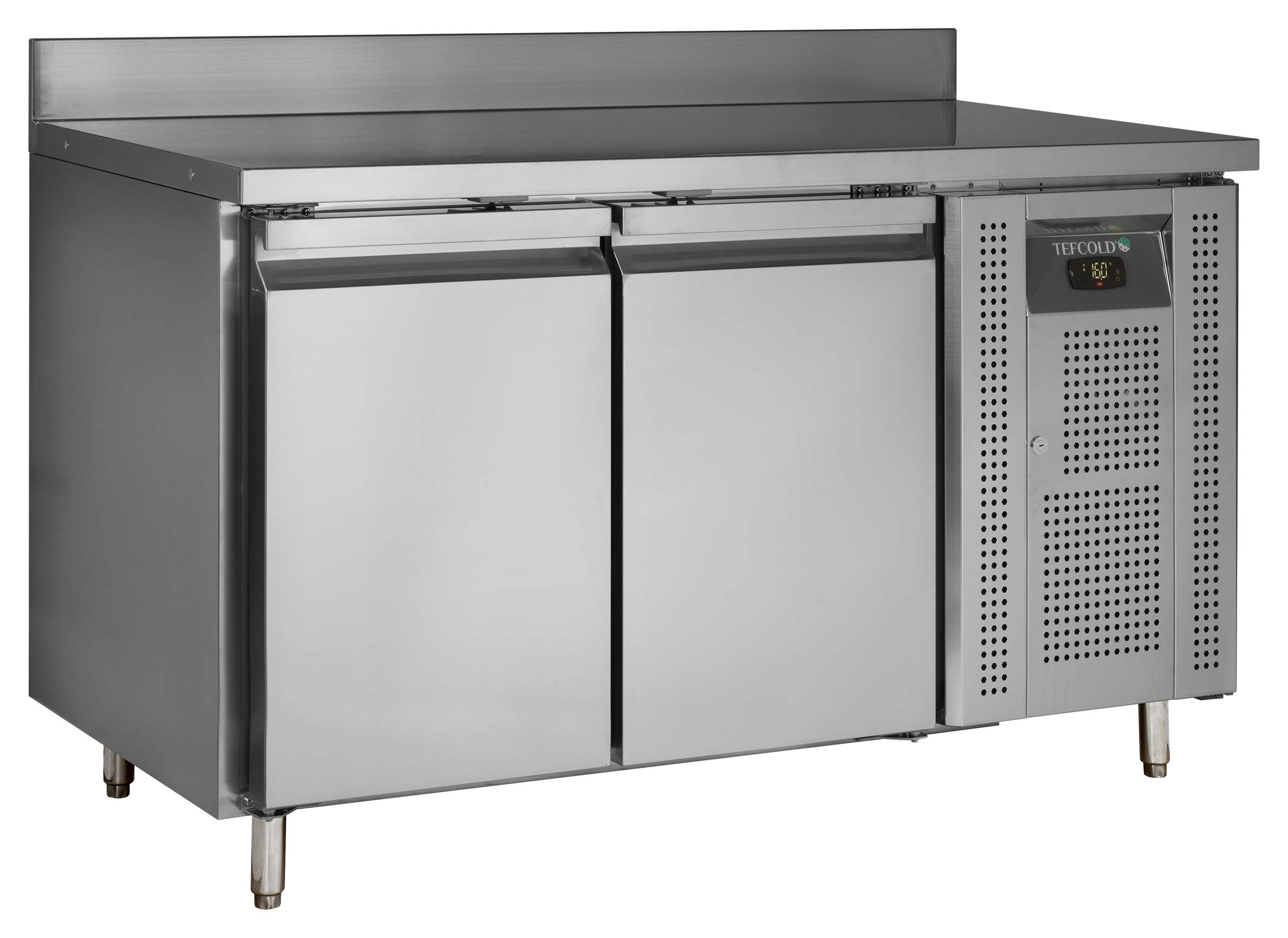 Comptoir réfrigéré professionnel 2 portes positif 190 L - CK7210X1SP - Tefcold