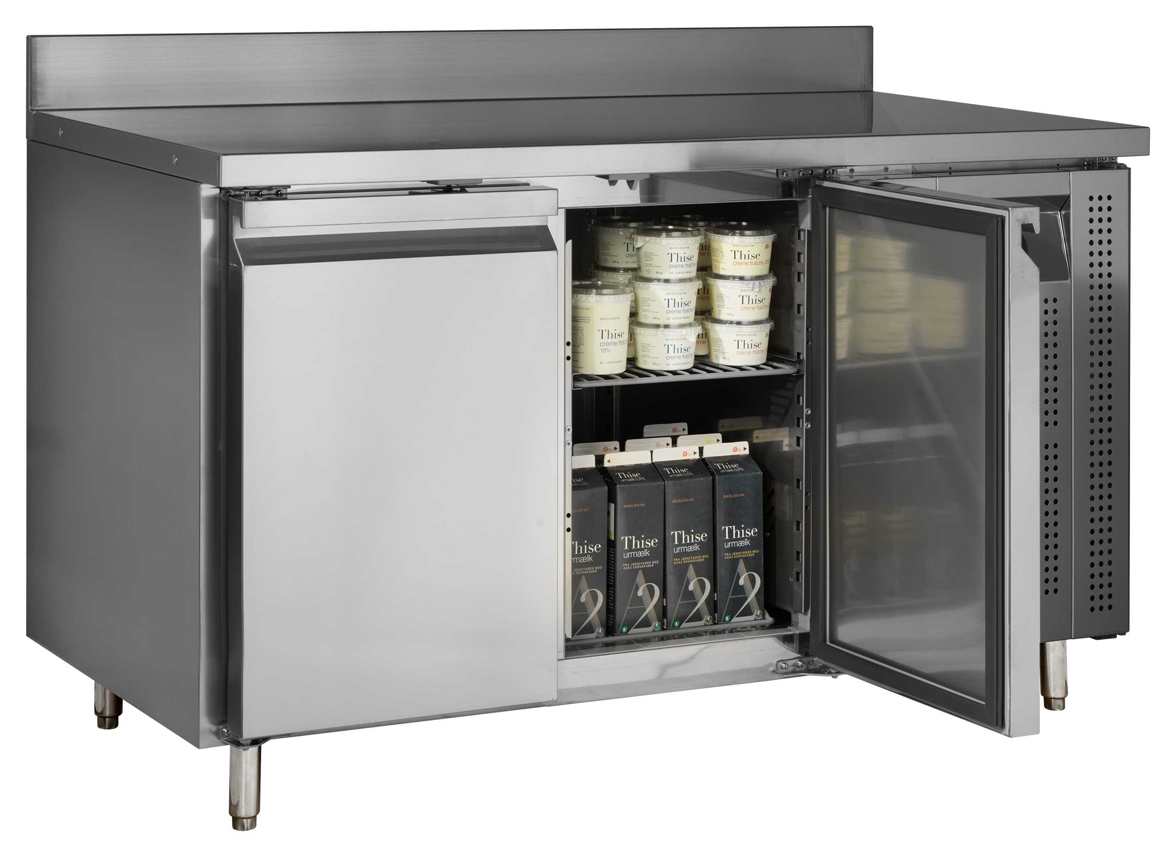 Comptoir réfrigéré professionnel 2 portes positif 190 L - CK7210X1SP - Tefcold en cuisine professionnelle