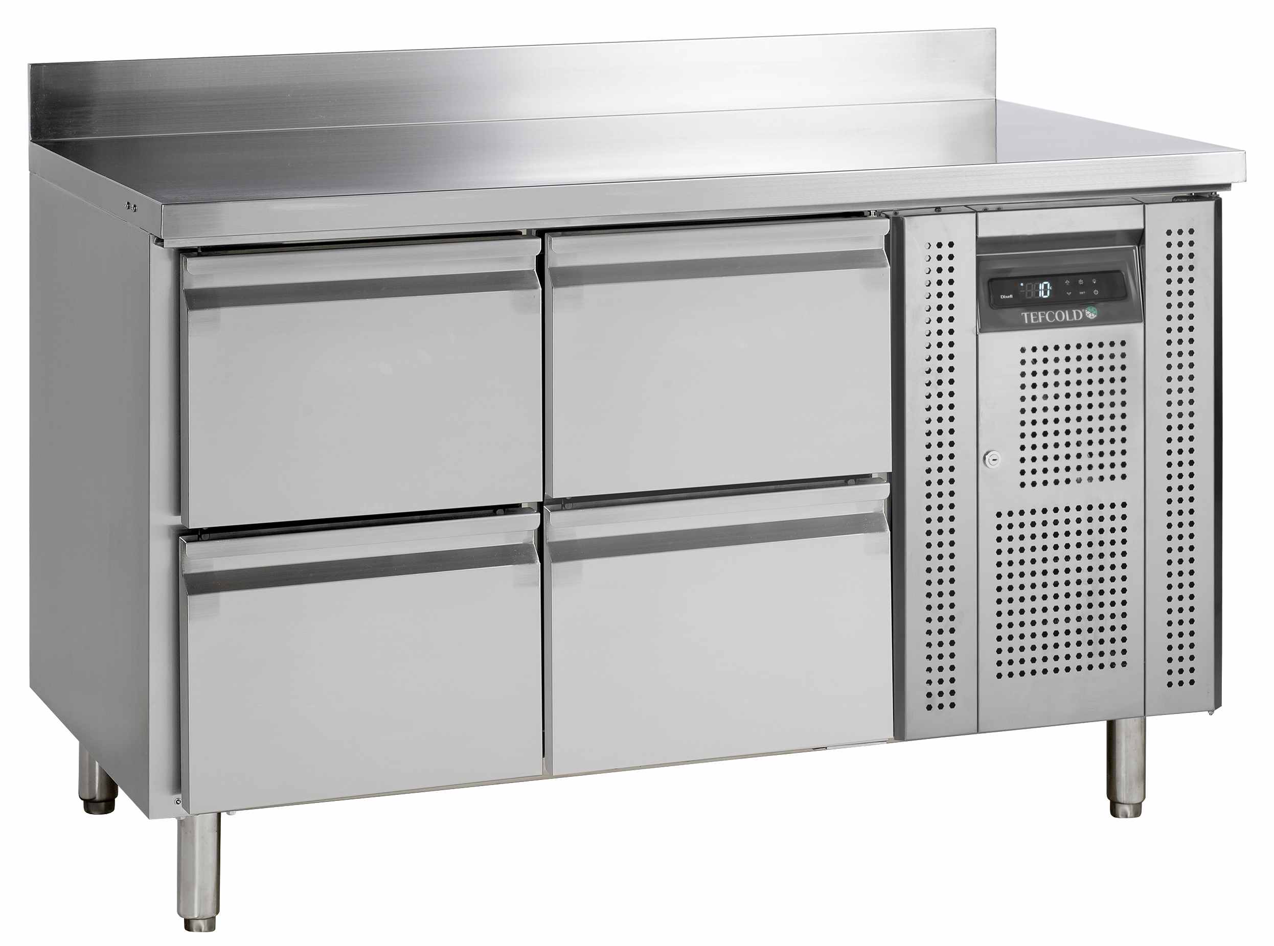 Comptoir réfrigéré professionnel avec dosseret GN1/1 positif 272 litres - CK7240 - Tefcold