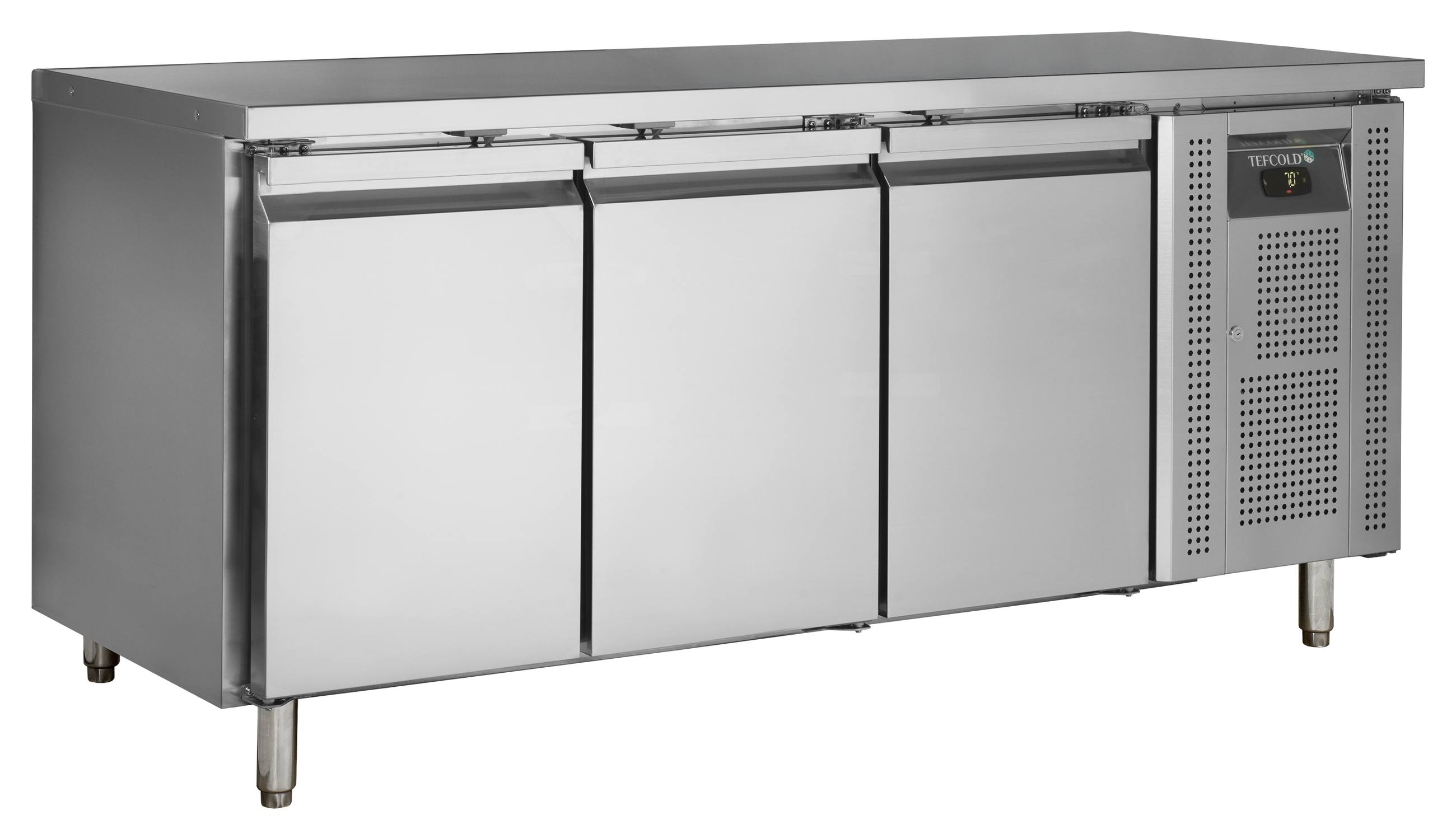 Comptoir réfrigéré professionnel 3 portes positif 291 litres - CK7310X1 - Tefcold