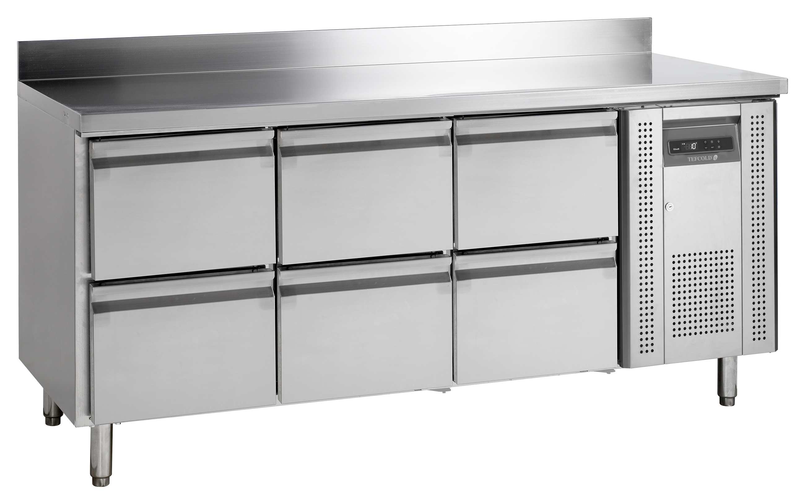 Comptoir réfrigéré professionnel avec dosseret GN1/1 positif 402 litres - CK7360 - Tefcold