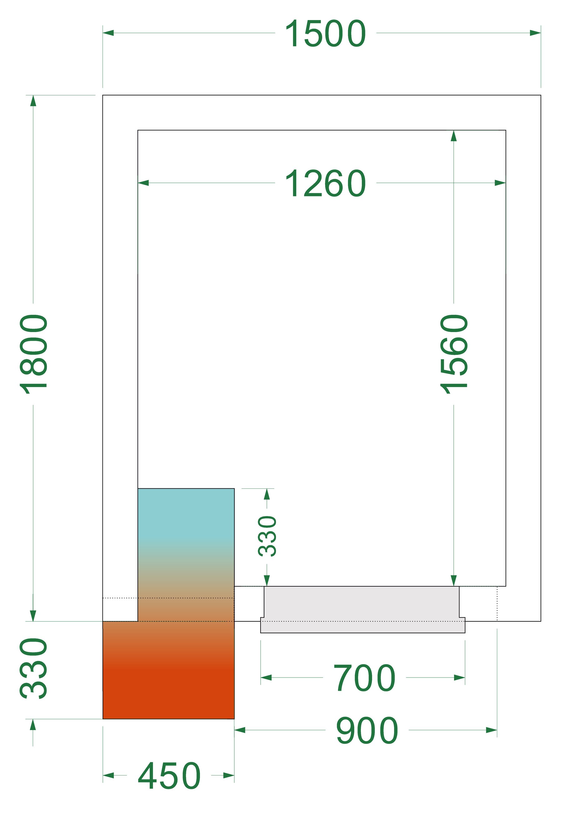Chambre froide négative isolation 42 kg/m³ - CRNF1518 - Tefcold