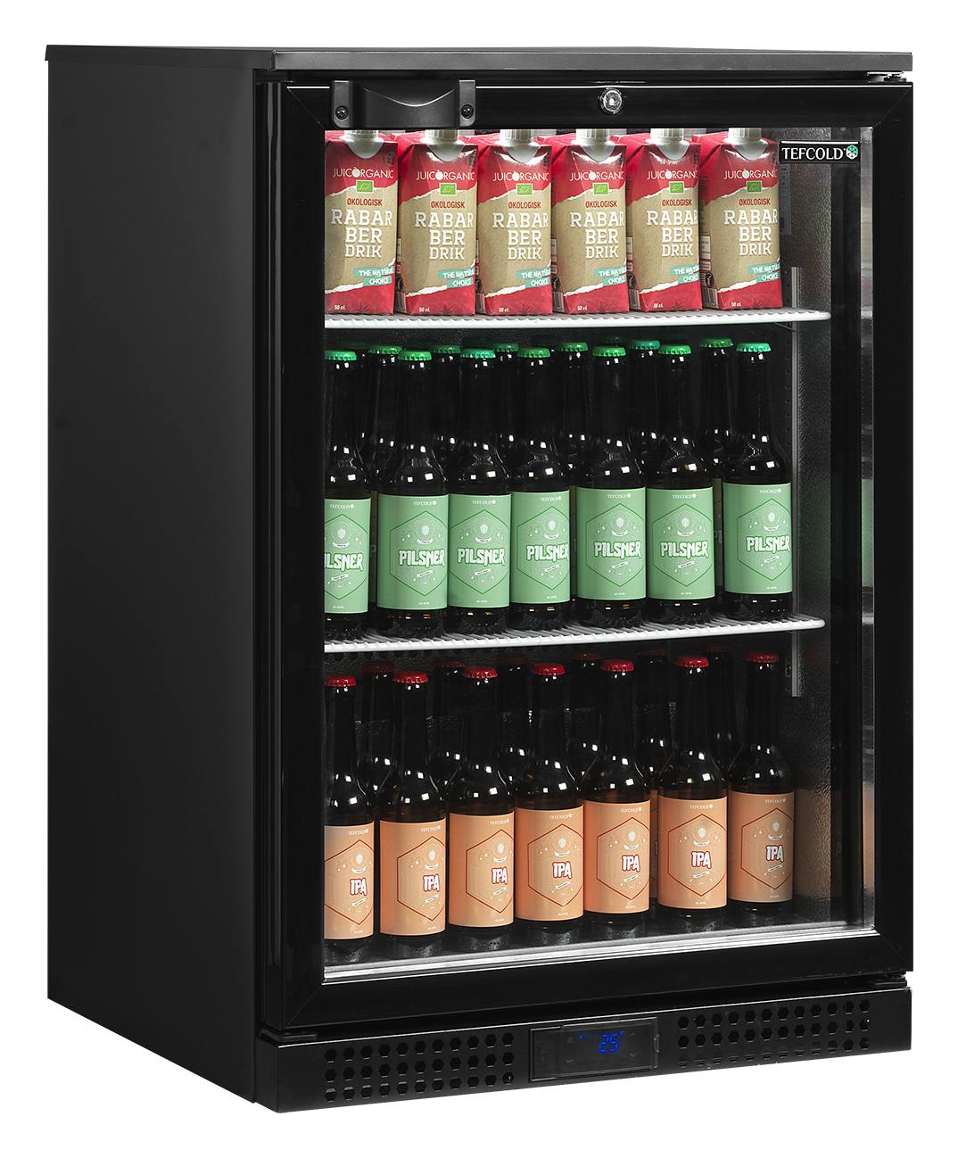 Réfrigérateur d'arrière-bar professionnel 1 porte vitrée 115 litres positif - DB126H - Tefcold en cuisine professionnelle