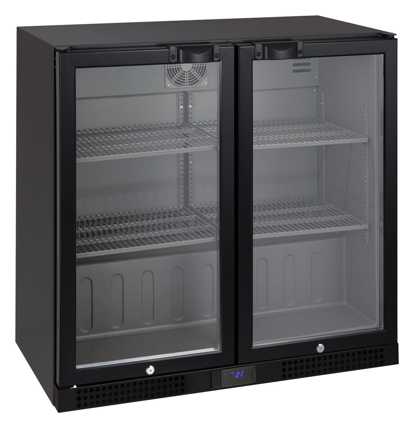 Réfrigérateur professionnel d'arrière-bar 2 portes vitrées 184.5 L positif - DB202H - Tefcold