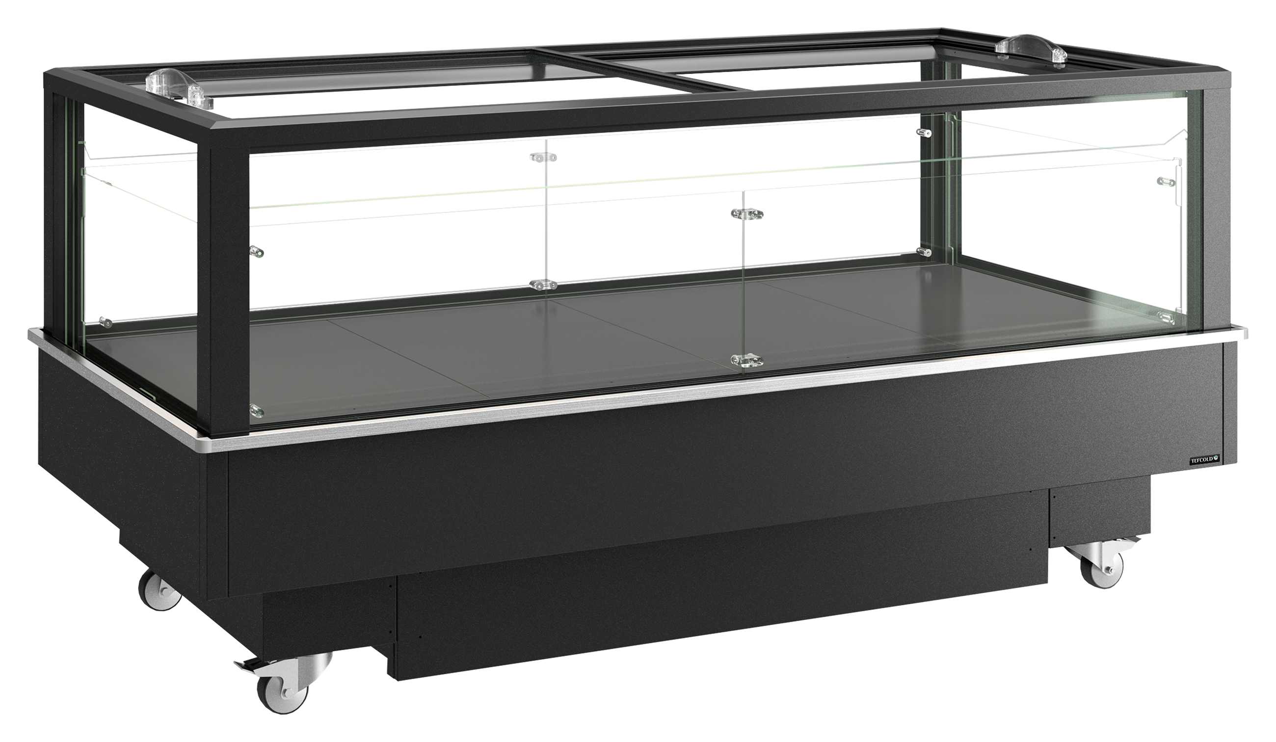 Vitrine réfrigérée polyvalente 427 litres de capacité nette et couvercles vitrés coulissants - EIB-D1020-B1 - Tefcold