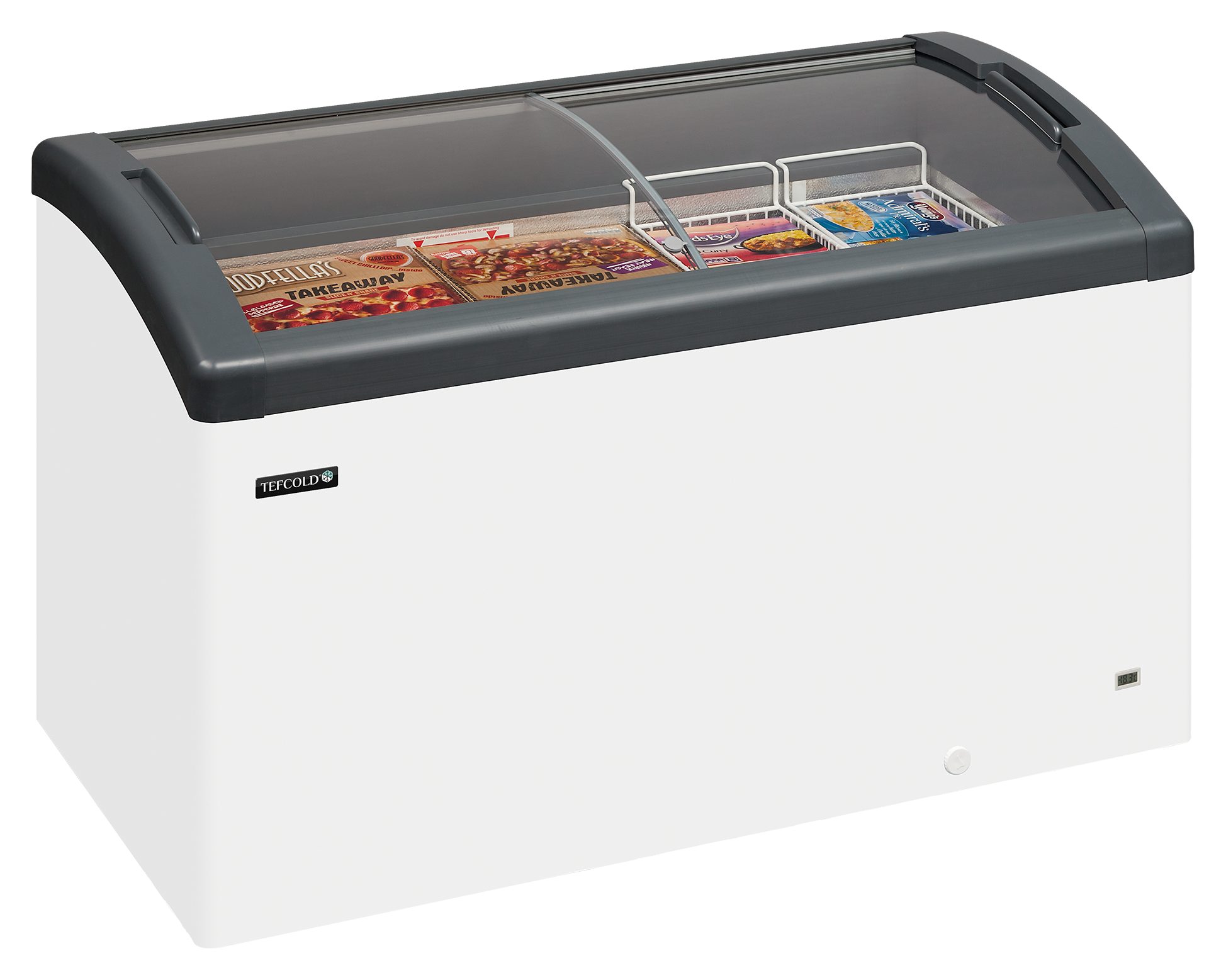Congélateur coffre professionnel couvercles coulissants en verre incurvés 254 litres capacité nette - FOCUS 131 - Tefcold en cuisine professionnelle