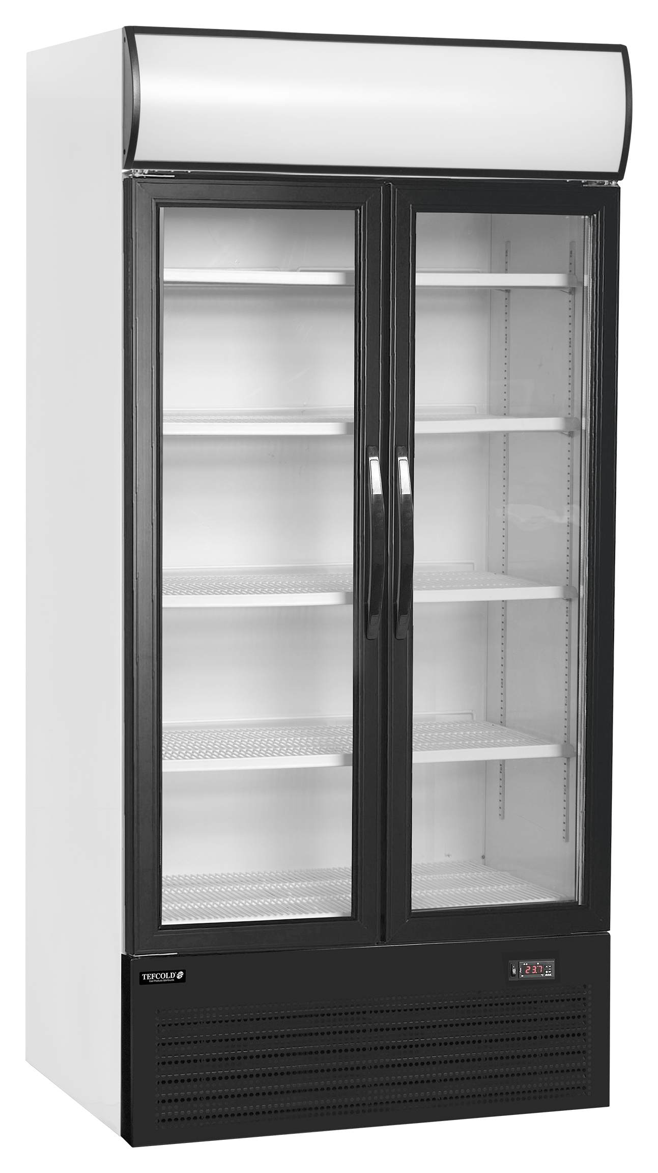Vitrine réfrigérée professionnelle 2 portes vitrées Blanche positive 524 l - FSC1000H - Tefcold