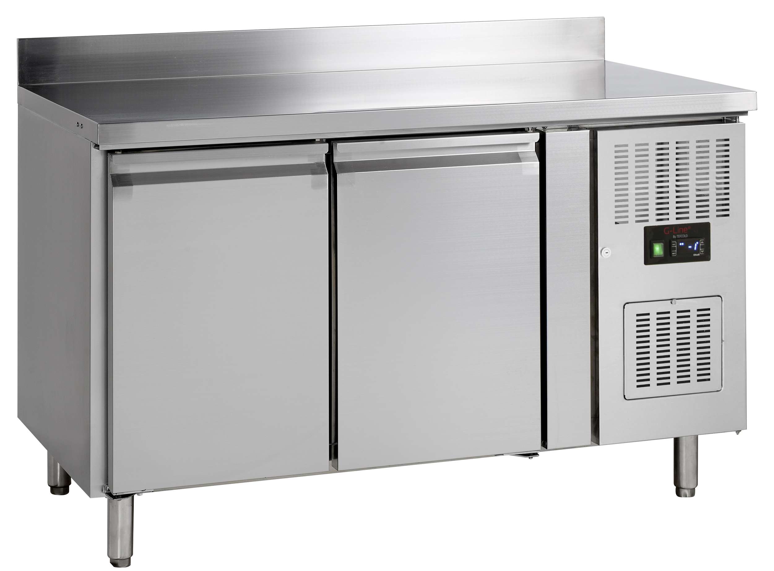 Comptoir réfrigéré professionnel 2 portes 272 litres positif ventilée - GC72 - Tefcold