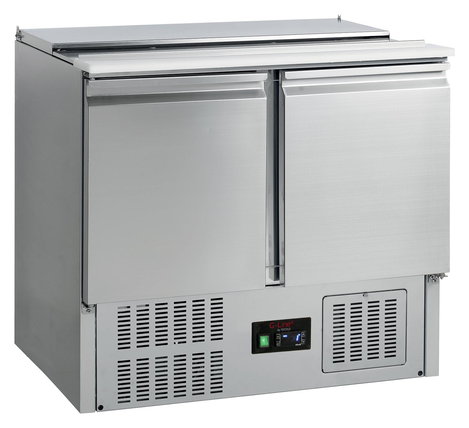 Comptoir professionnel pour saladette 2 portes pleines positif - GS92 - Tefcold