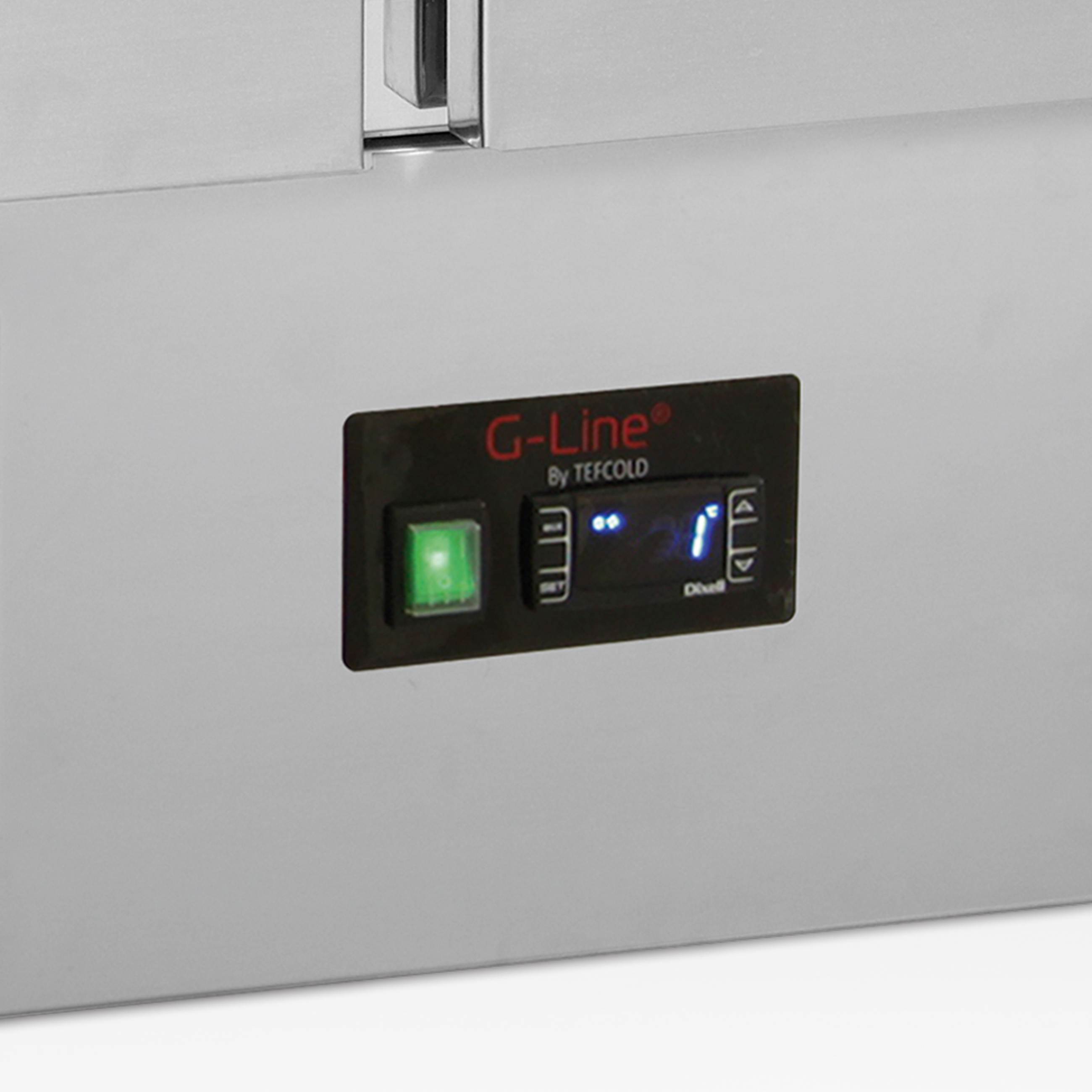 Comptoir professionnel pour saladette 2 portes pleines capacité 201 litres positif - GSS20 - Tefcold en cuisine professionnelle