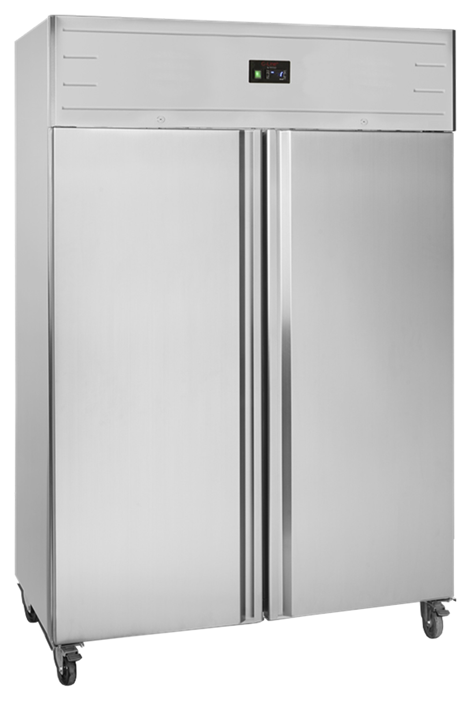 Congélateur professionnel vertical en acier inoxydable 2 portes pleines 1056 L négatif - GUF140 - Tefcold
