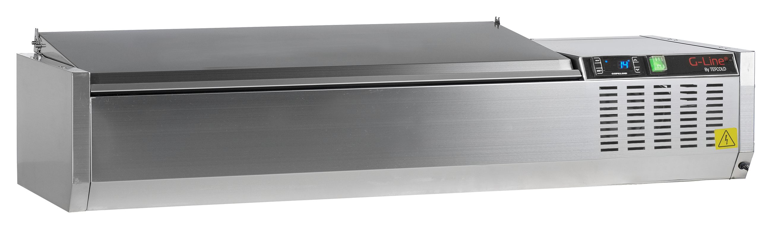 Unité de garniture réfrigérée avec couvercle inox capacité 28,4 litres positive - GVC38-120 S/S - Tefcold