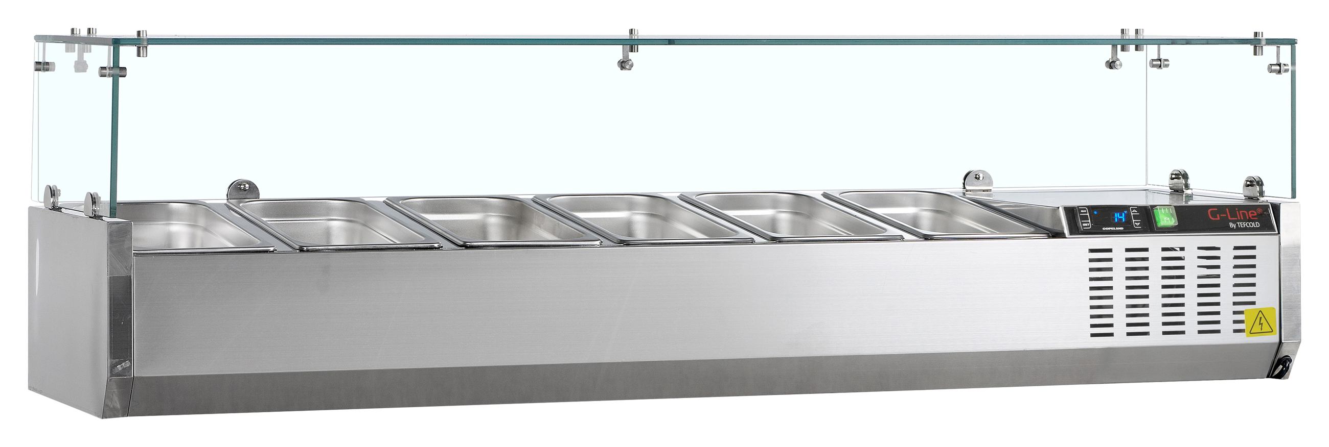 Unité de garniture réfrigérée couvercle vitré capacité 42,6 litres positive - GVC38-150 - Tefcold