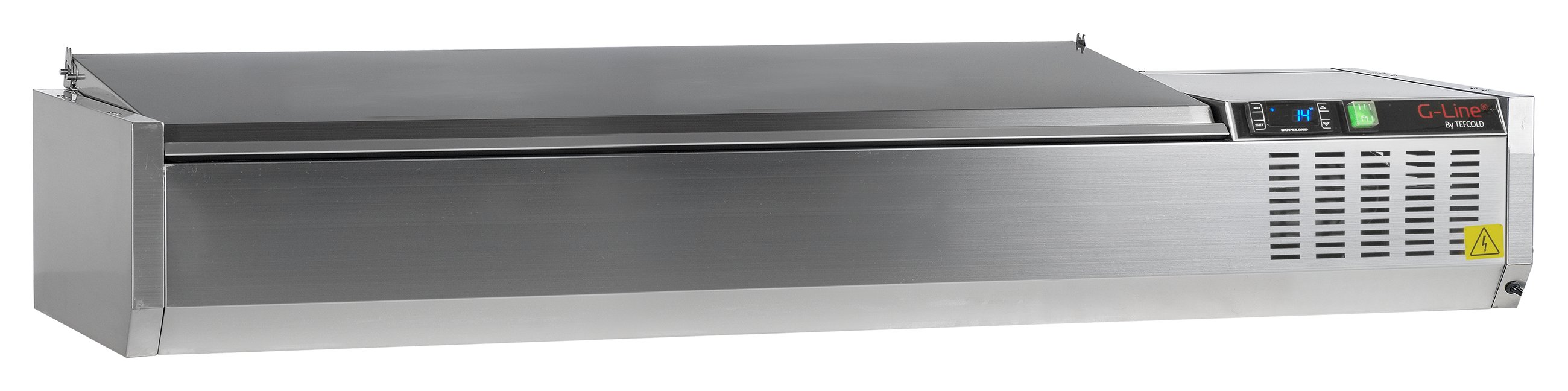 Unité de garniture réfrigérée professionnelle couvercle inox capacité 49,7 litres positive - GVC38-160 S/S - Tefcold
