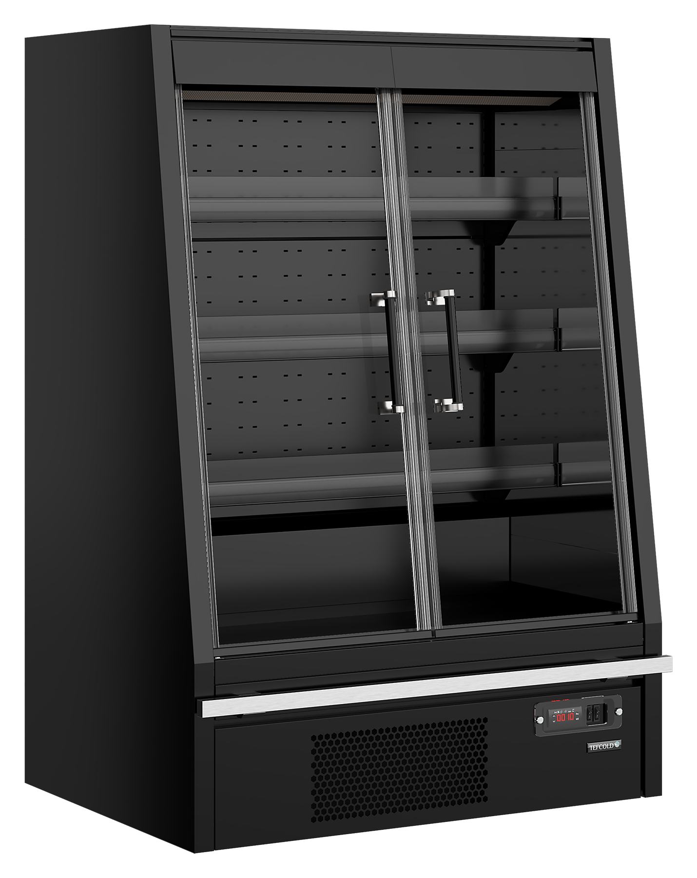 Vitrine réfrigérée professionnelle noire 2 portes vitrées positive - Galaxy+ GPL10FGD Black - Tefcold