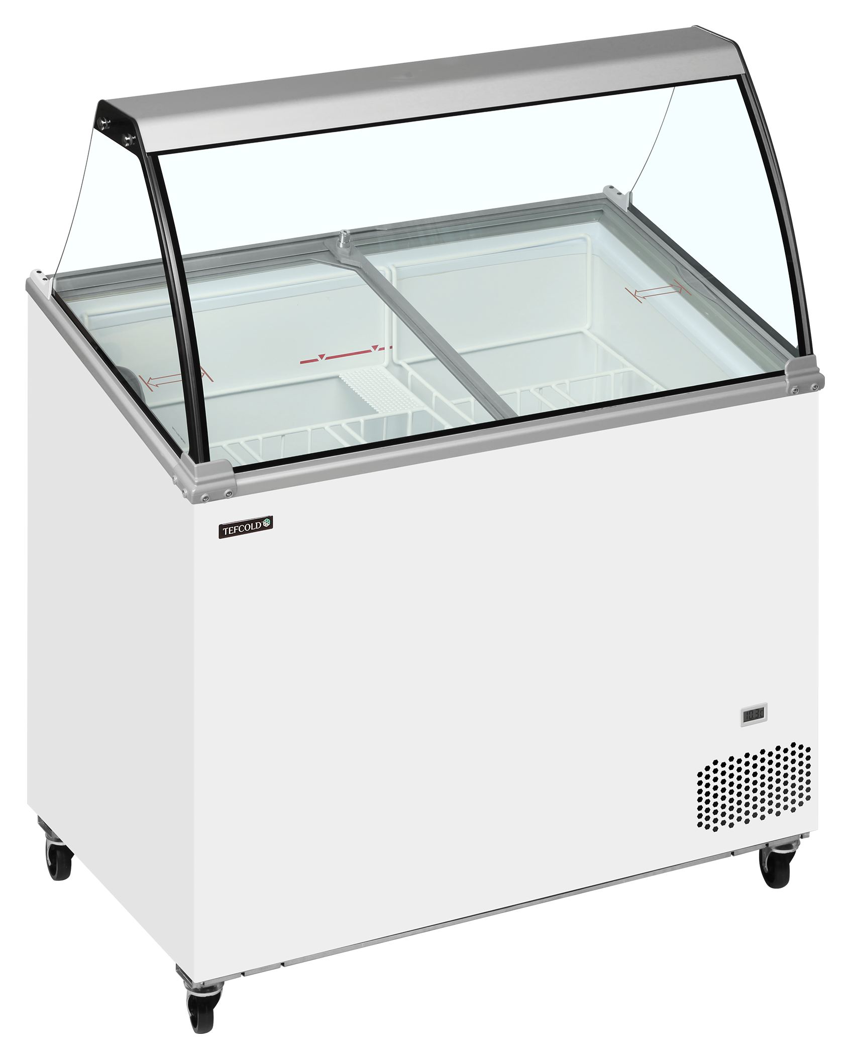Congélateur professionnel à crème glacée couvercle de service incliné 230 l -24 à -14 °C 1660 mm - IC302SCE-SO - Tefcold