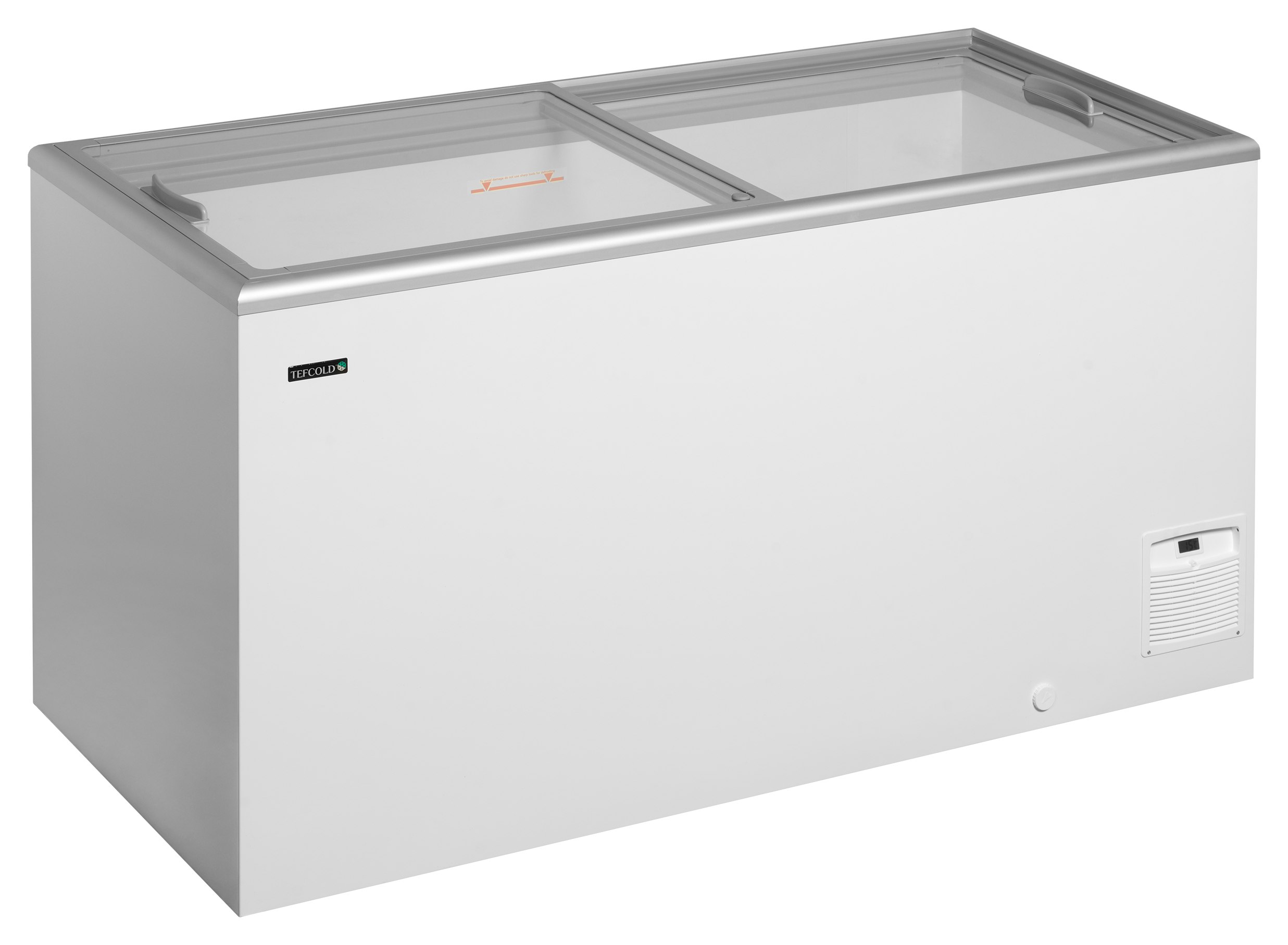 Congélateur coffre professionnel 408 L capacité nette blanc couvercles vitrés coulissants - IDA500-W1 - Tefcold