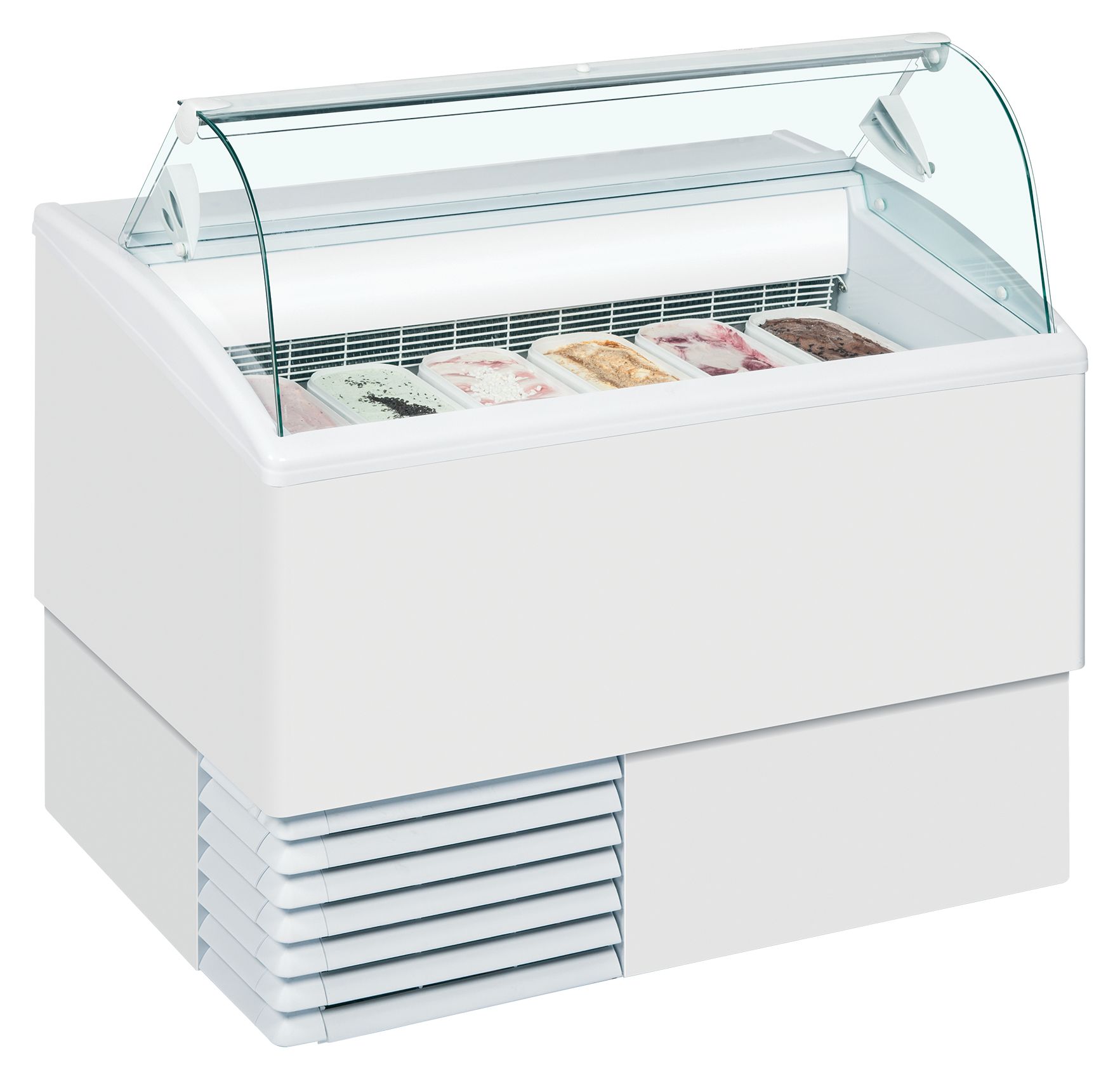 Vitrine à glaces professionnelle avec couvercle en verre bombé - ISETTA 6LX - Tefcold en cuisine professionnelle