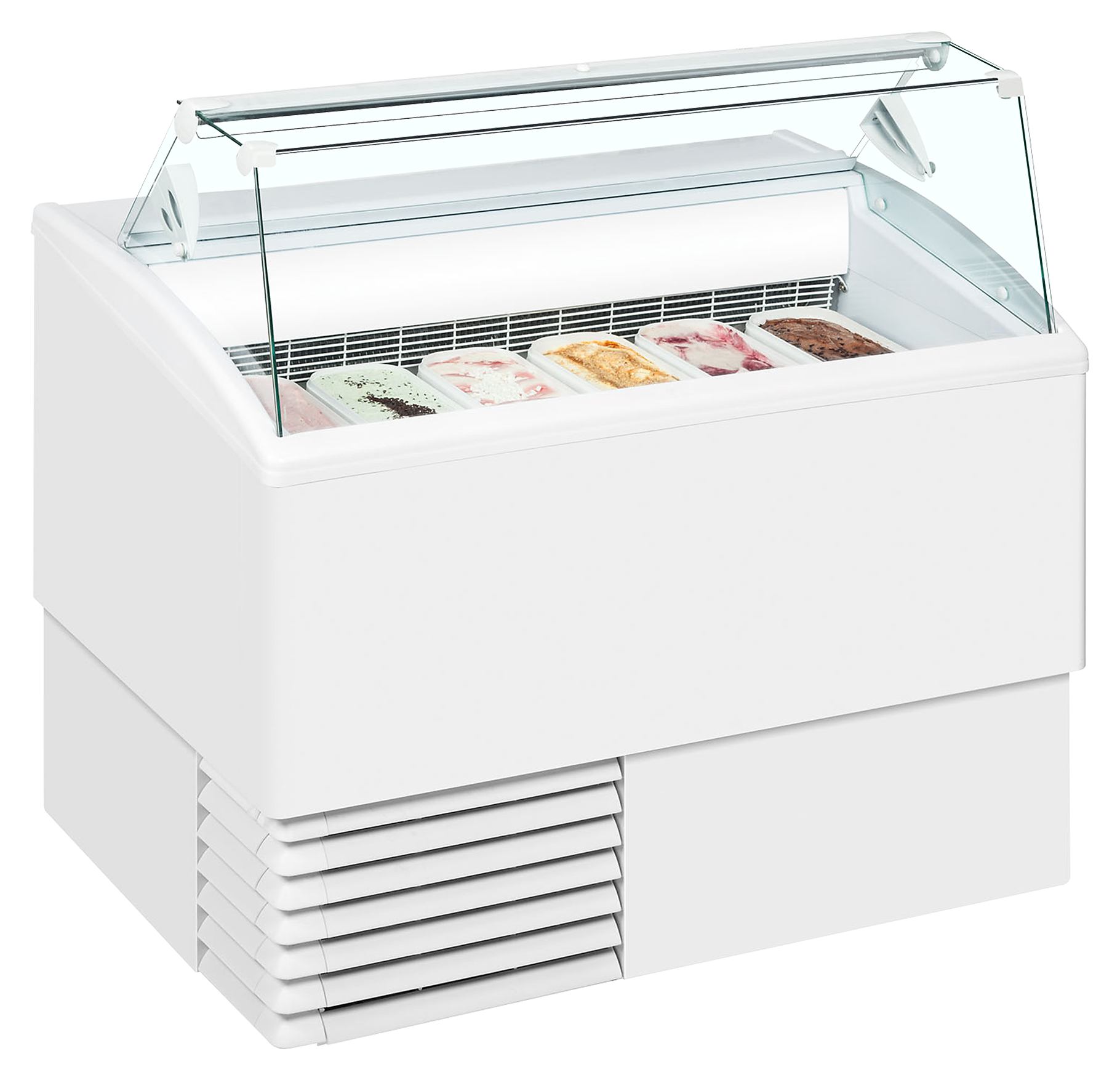 Vitrine à glaces professionnelle avec couvercle en verre plat - ISETTA 6ST - Tefcold