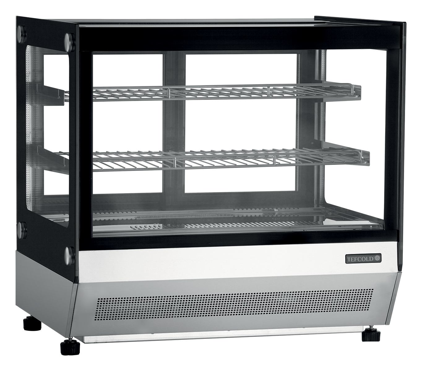 Armoire réfrigérée professionnelle 2 portes vitrées coulissantes inox 67 litres - LCT750F/BLACK - Tefcold