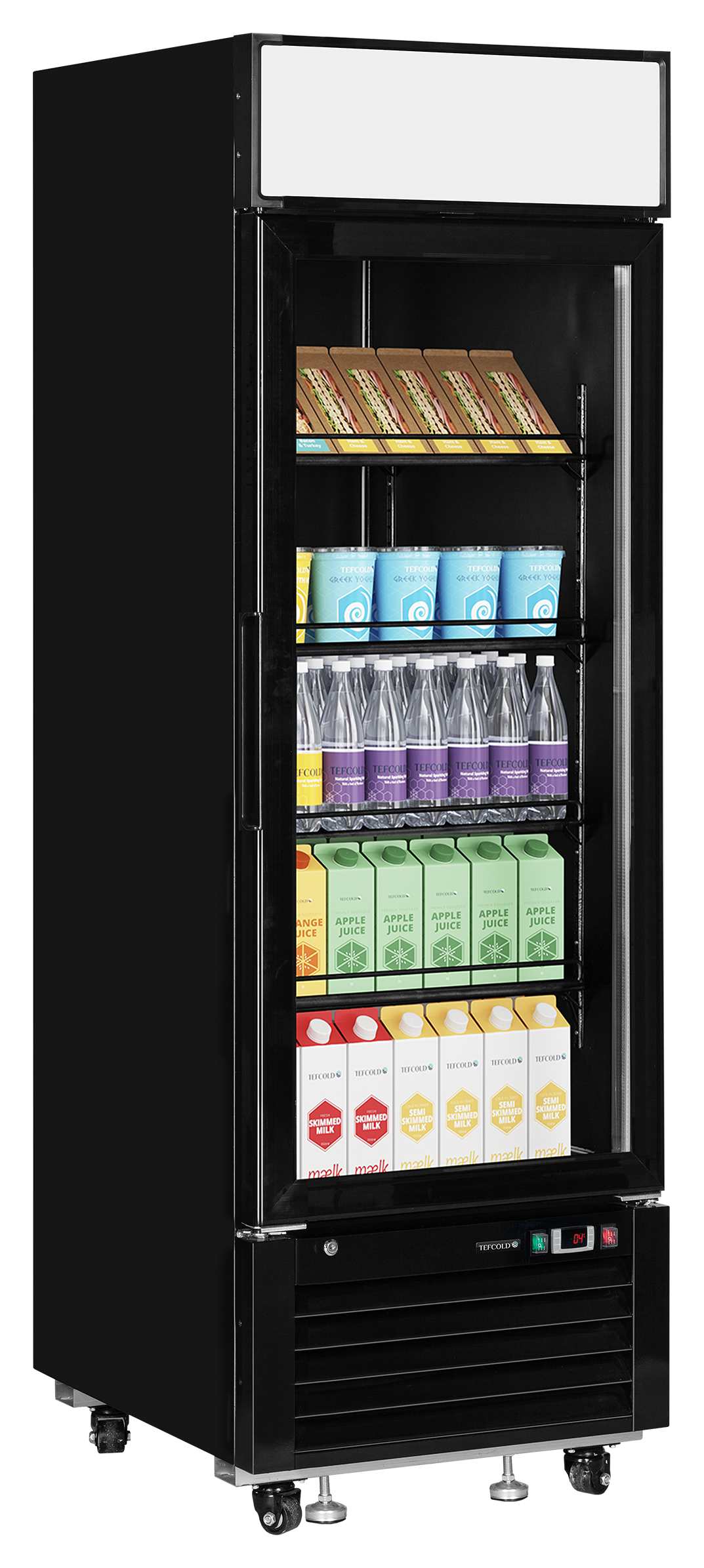 Vitrine professionnelle positive noire 1 porte vitrée - LGC2500B - Tefcold en cuisine professionnelle