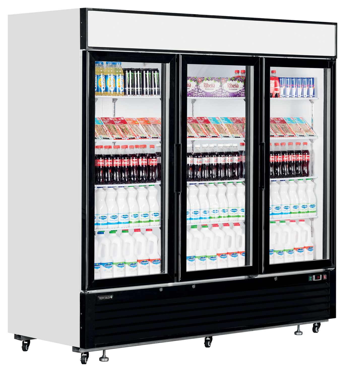 Vitrine réfrigérée positive avec canopée LED automatiques, volume net 1436 L - LGC7500 - Tefcold en cuisine professionnelle