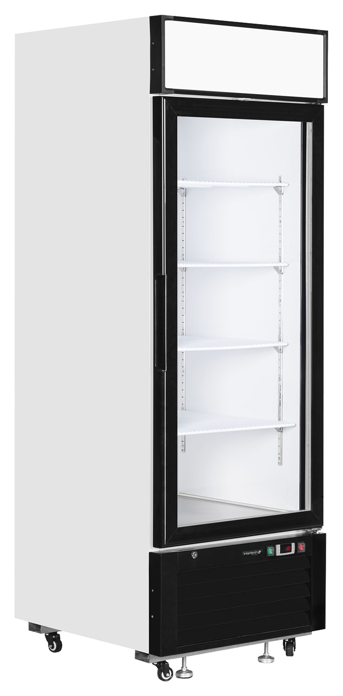 Vitrine professionnelle positive 1 porte vitrée blanche capacité 405 litres - LGF2500 - Tefcold
