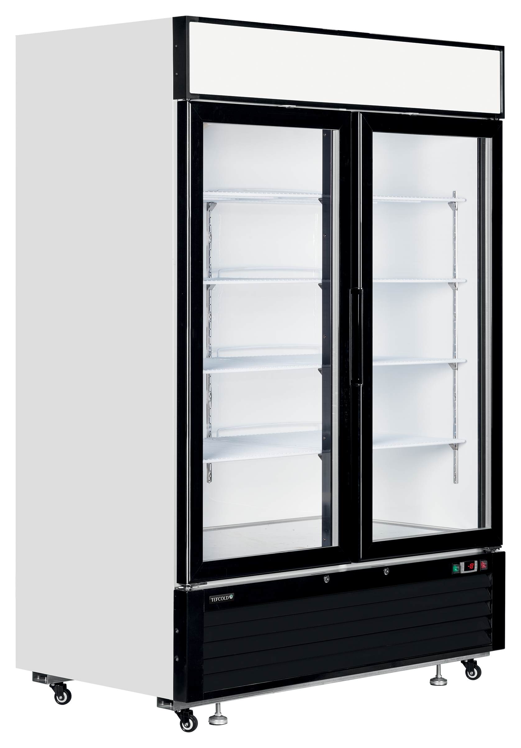 Vitrine professionnelle froid positive 2 portes vitrées blanche 922 l - LGF5000 - Tefcold
