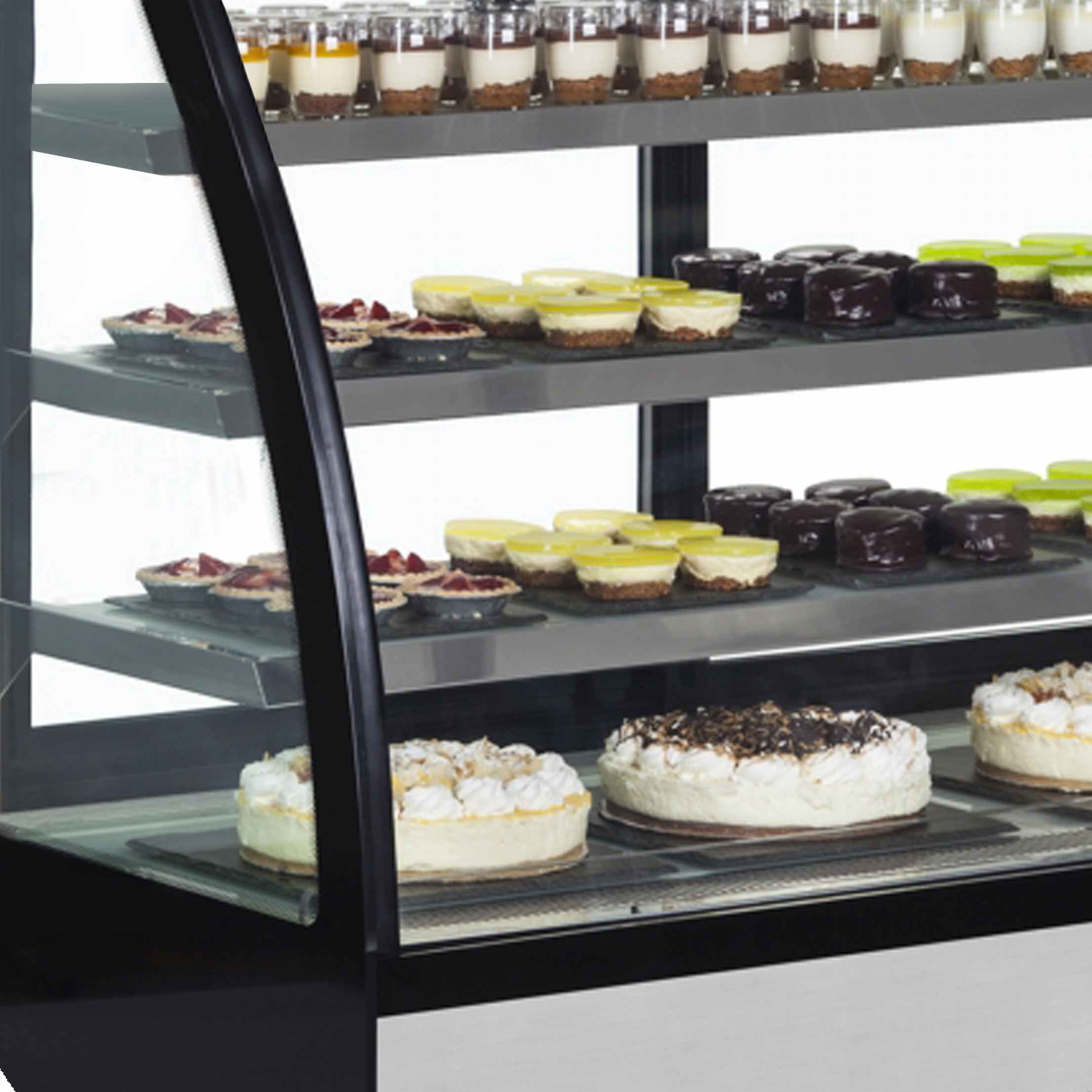 Vitrine réfrigérée professionnelle 158 L noire positive - LPD900C/BLACK - Tefcold en cuisine professionnelle