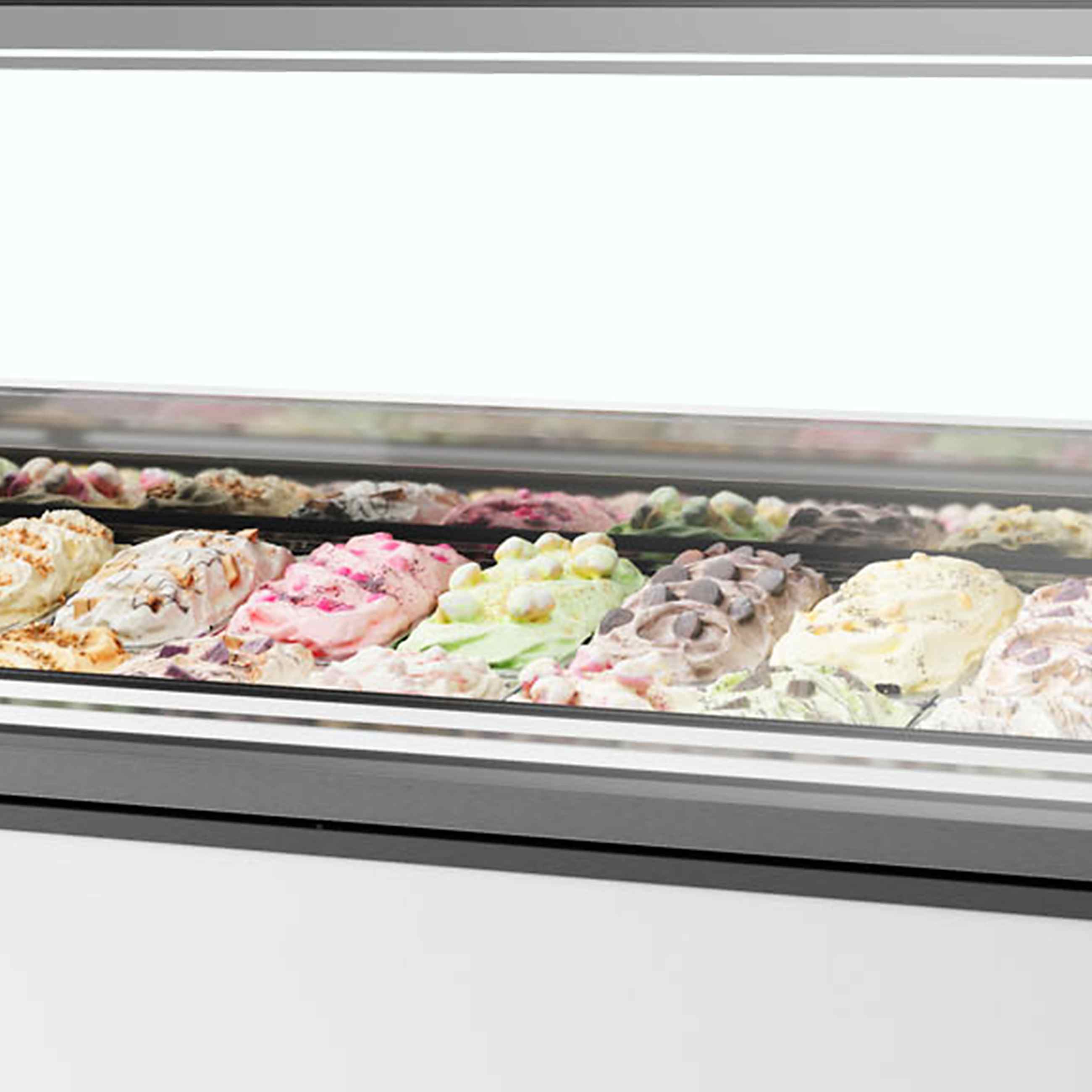 Vitrine professionnelle négative pour 20 bacs de glace 201 L - MILLENNIUM ST20 - Tefcold en cuisine professionnelle
