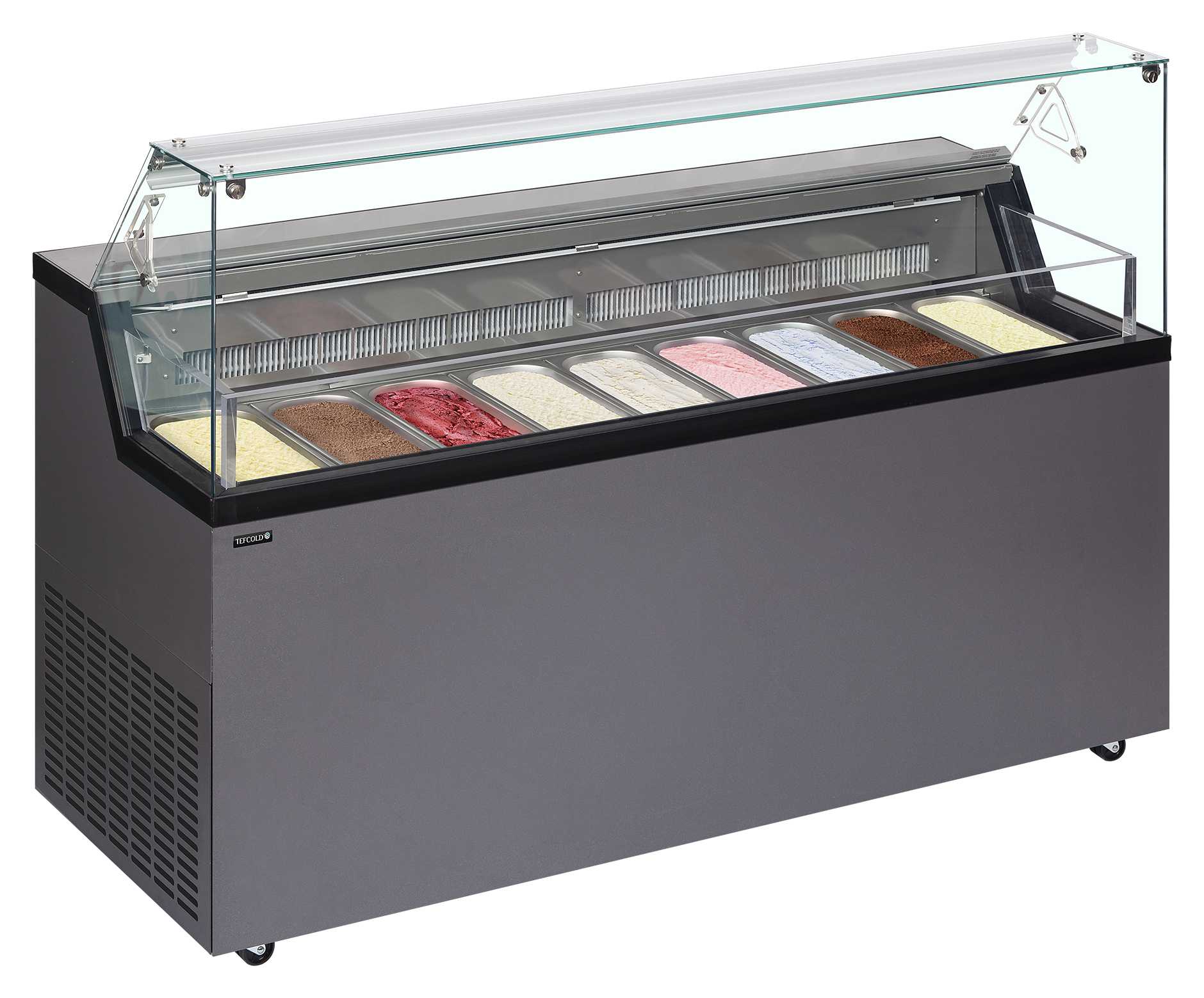 Congélateur professionnel à crème glacée couvercle de service 306 l -20 à -5 °C 439x700x890 mm - MIRABELLA 9 - Tefcold en cuisine professionnelle