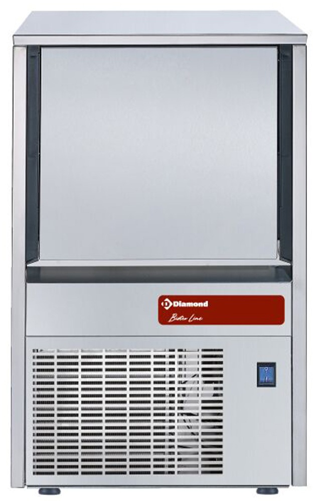 Machine à glaçons professionnelle creux 20 g réserve 9 kg production 22 kg/24h - MXP-25A/R2 - Diamond