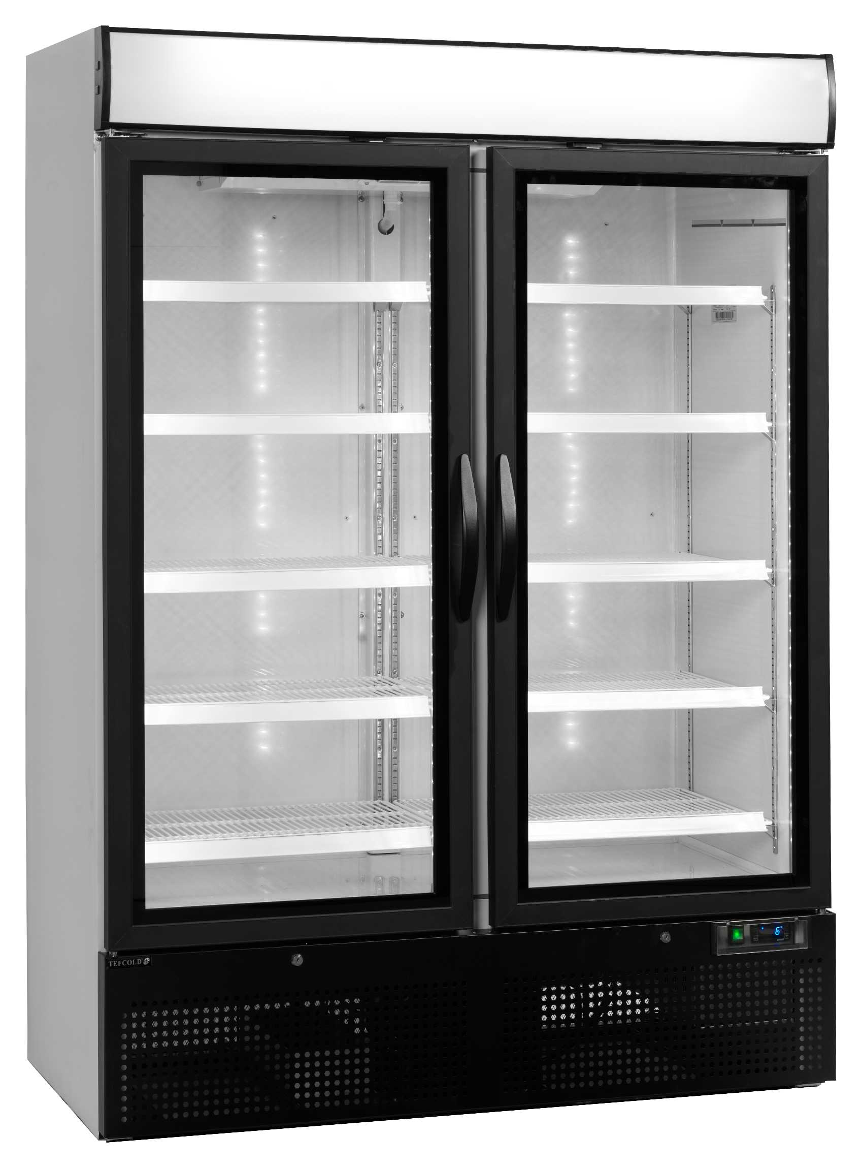 Meuble réfrigéré professionnel blanc 2 portes vitrées positif - NC5000G - Tefcold