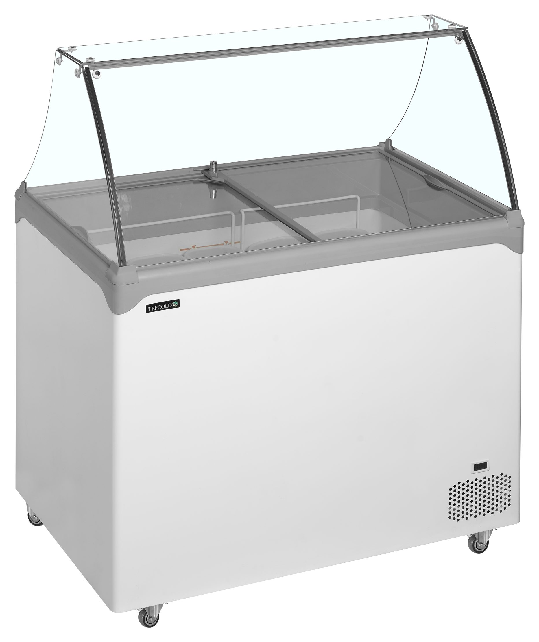 Vitrine à glace professionnelle statique 218 litres capacité nette 4 roulettes freins - NIC302SC-SO - Tefcold en cuisine professionnelle