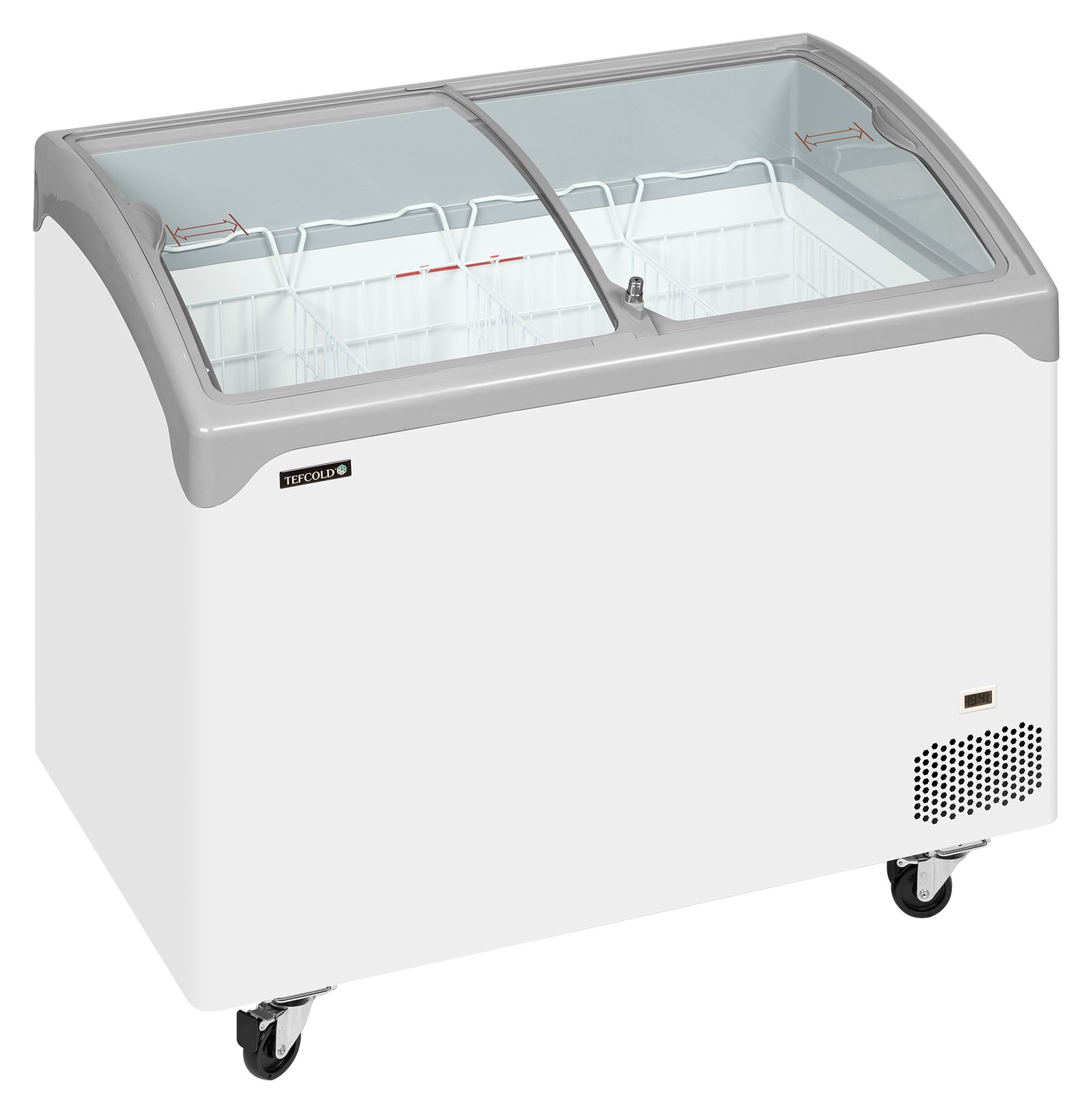 Congélateur coffre professionnel couvercles coulissants vitrés bombés 218 litres négatif - NIC302SCEB - Tefcold
